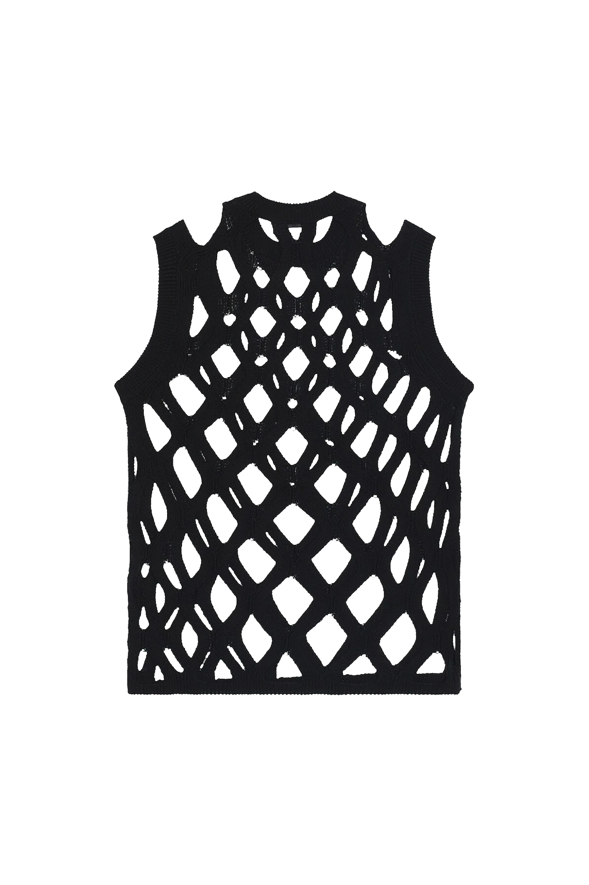 COMME DES GARCONS BLACK Open Knit Sweater Vest Black – ESSXNYC