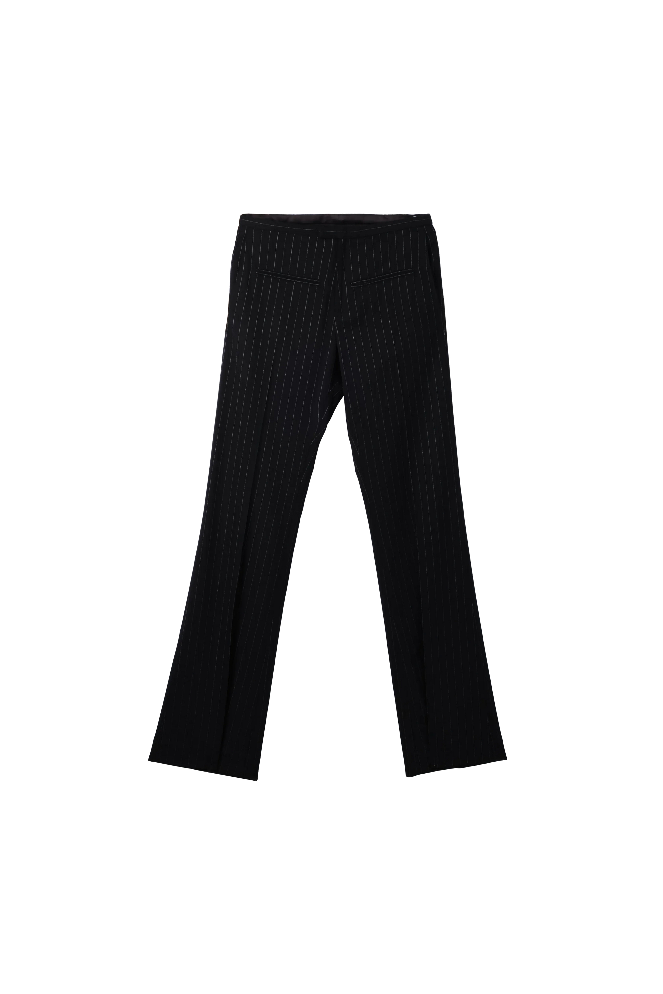 Courreges Heritage Pinstripes Bootcut Pants Black 9940