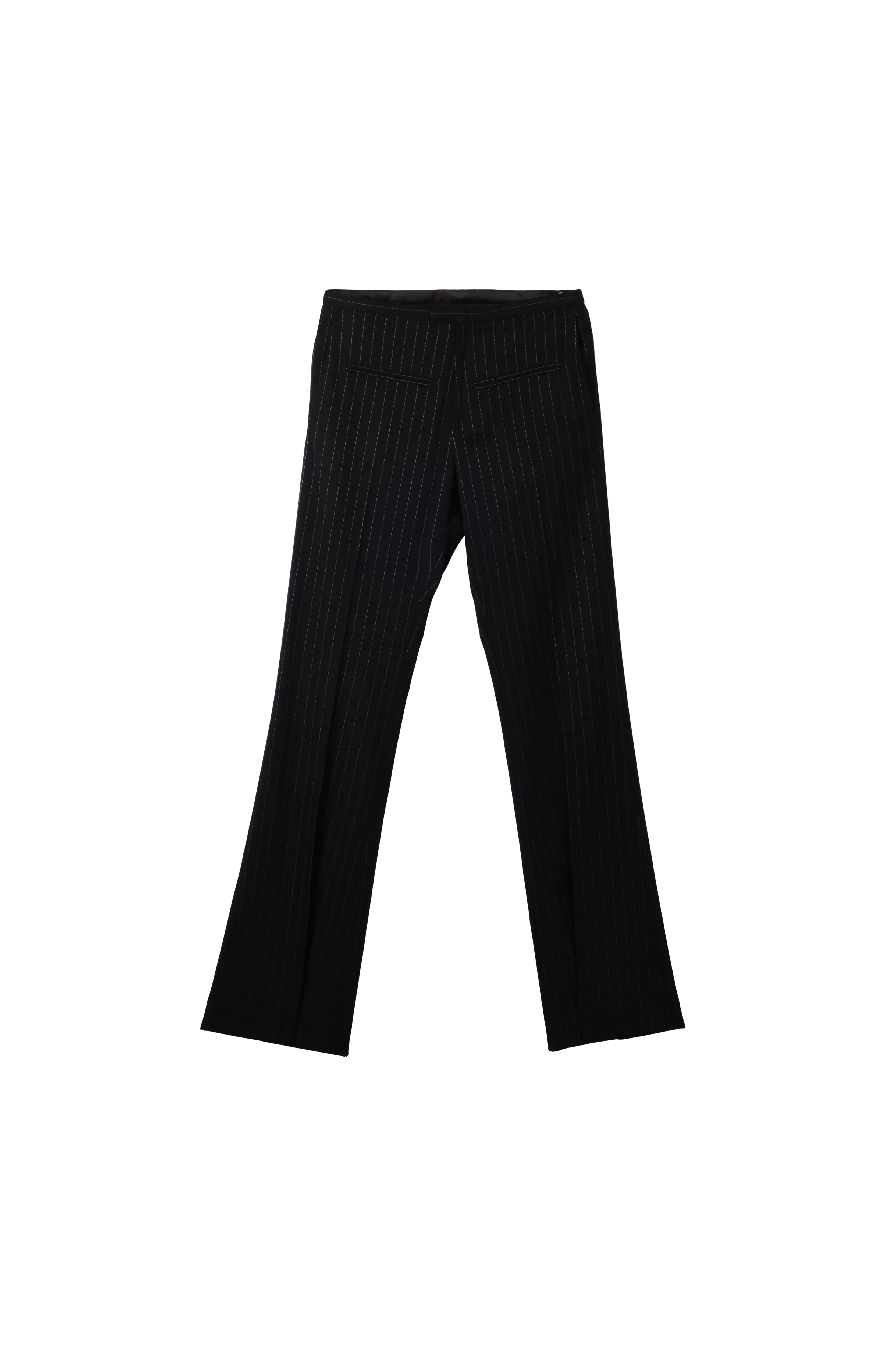 Courreges Heritage Pinstripes Bootcut Pants Black 9940