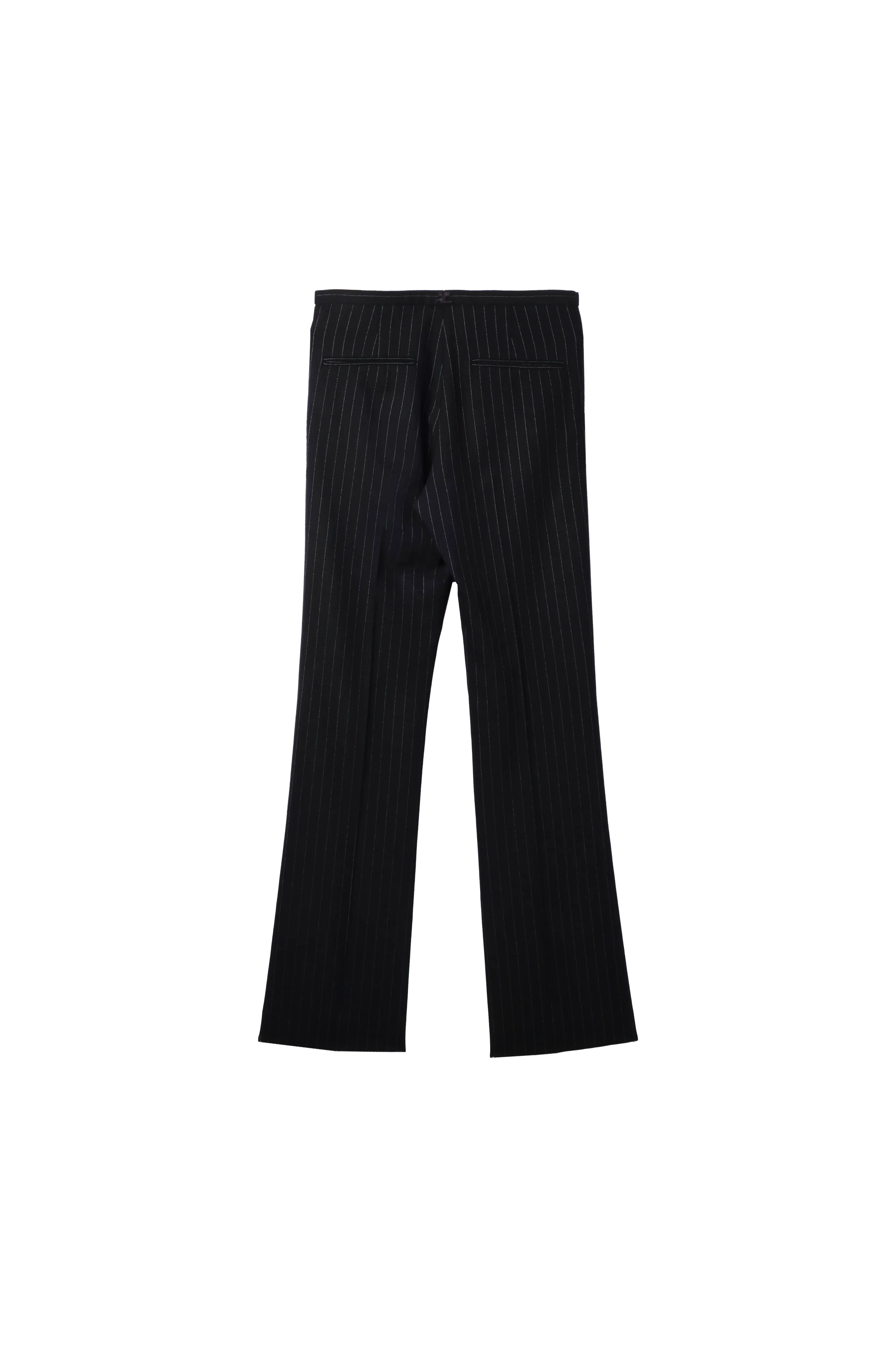 Courreges Heritage Pinstripes Bootcut Pants Black 9941