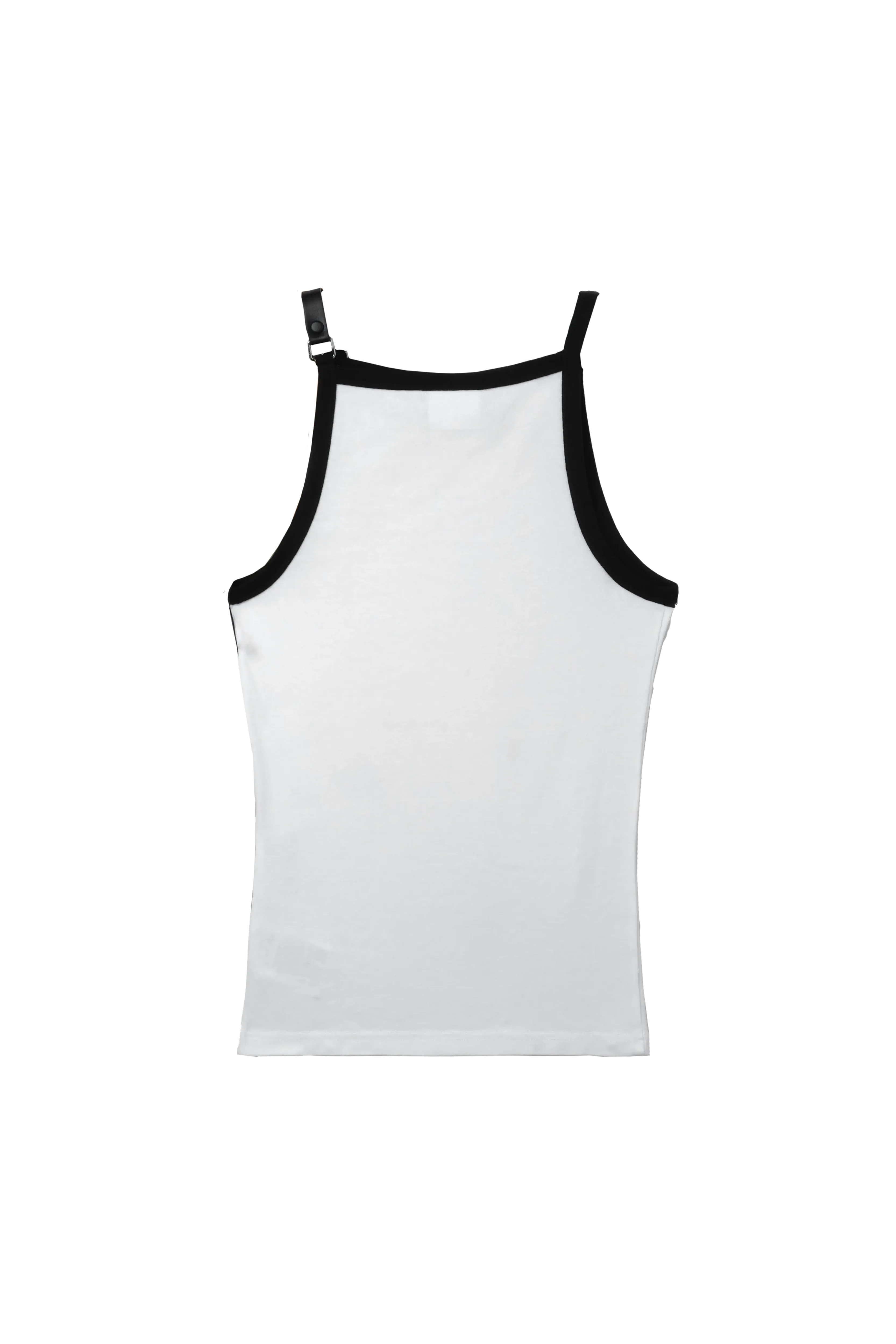 Courreges Buckle Contrast Tank Top White 9960