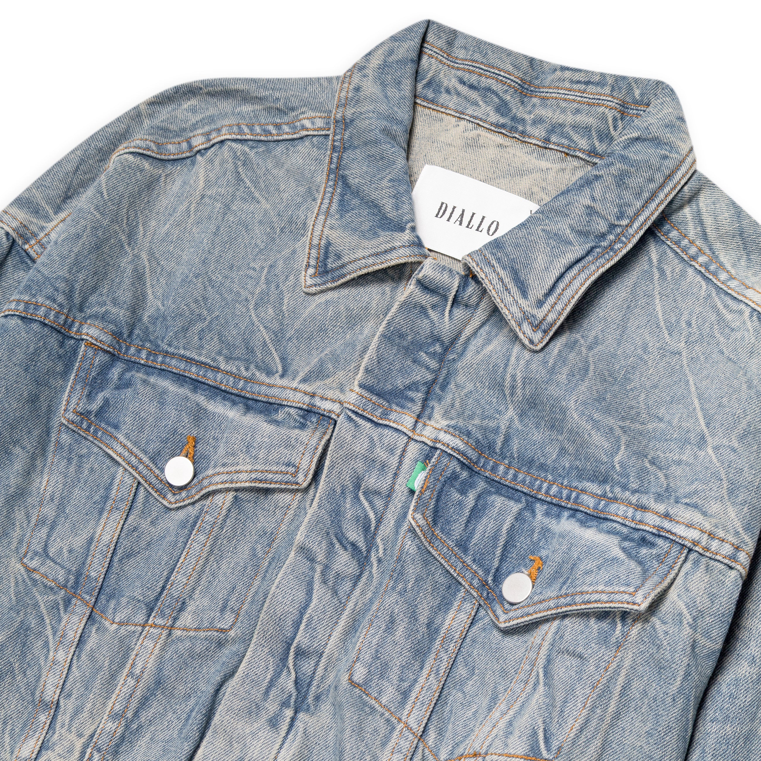 Diallo Classic Denim Trucker Jacket I Blue — view 2