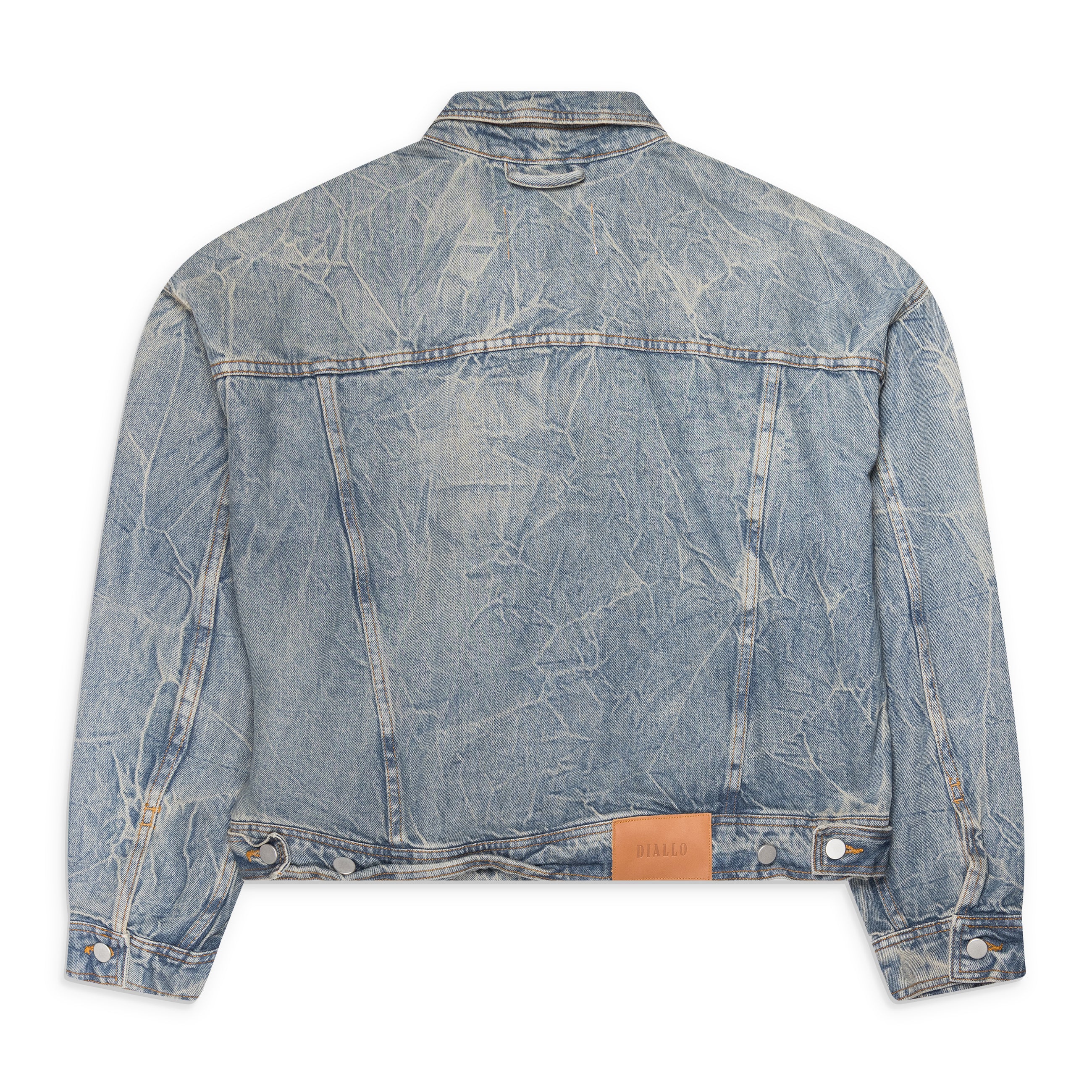 Diallo Classic Denim Trucker Jacket I Blue — view 3