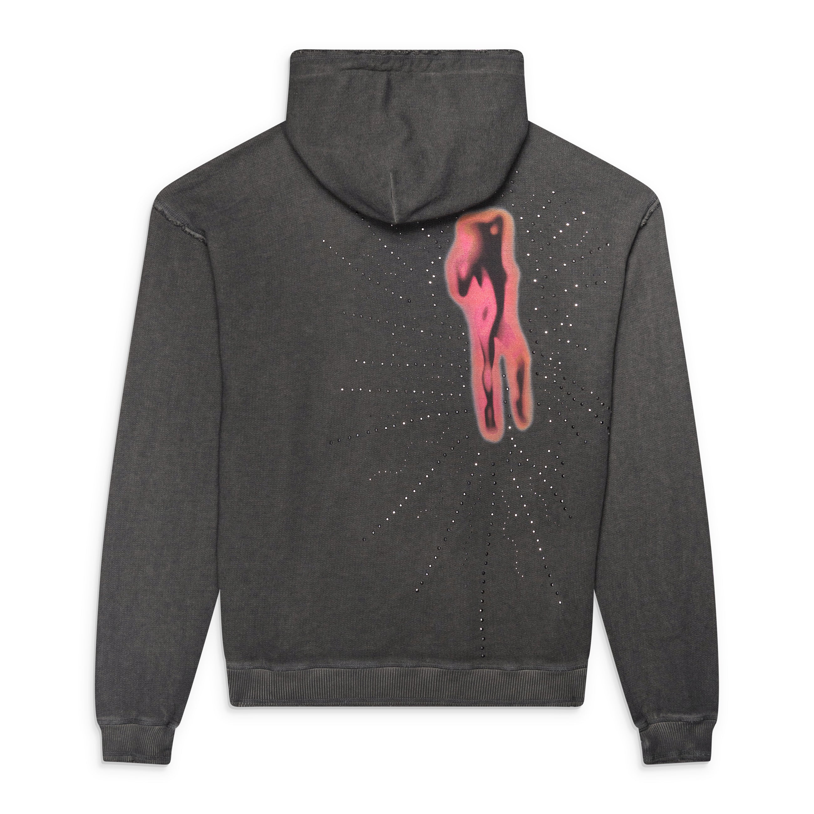 Diesel Treated Cotton Fleece Hoodie Grey — view 2