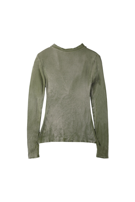 Edward Cuming Raw Stack L/S Henley Green 9244