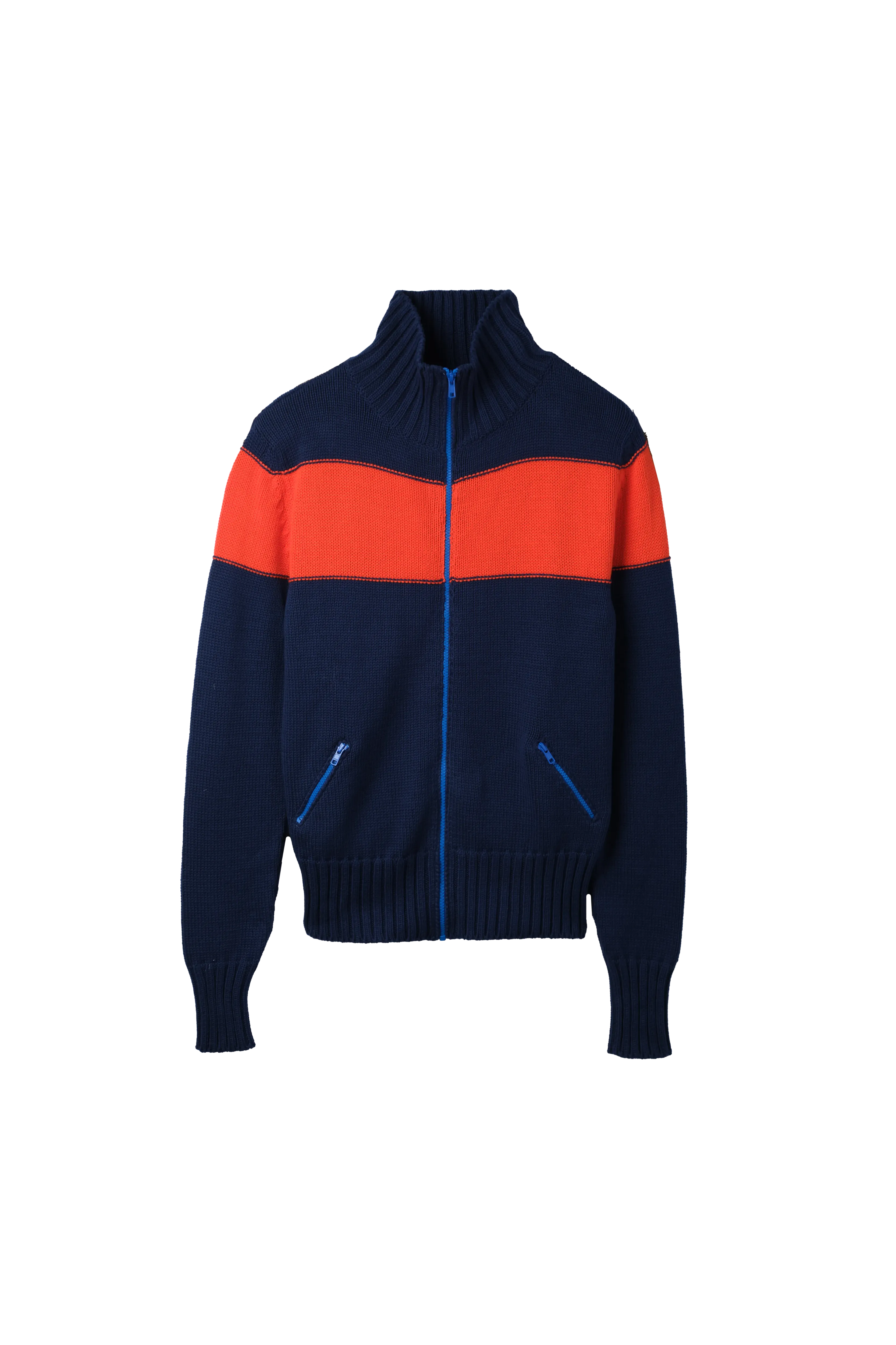 EDWARD CUMING KNIT TRACK JACKET NAVY