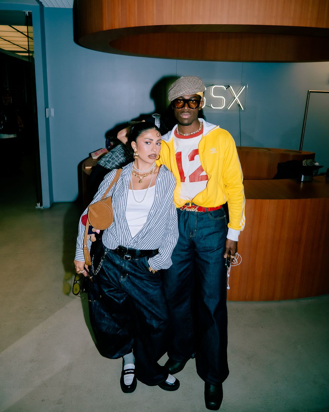 A person wearing incredibly styled clothes from ESSX NYC