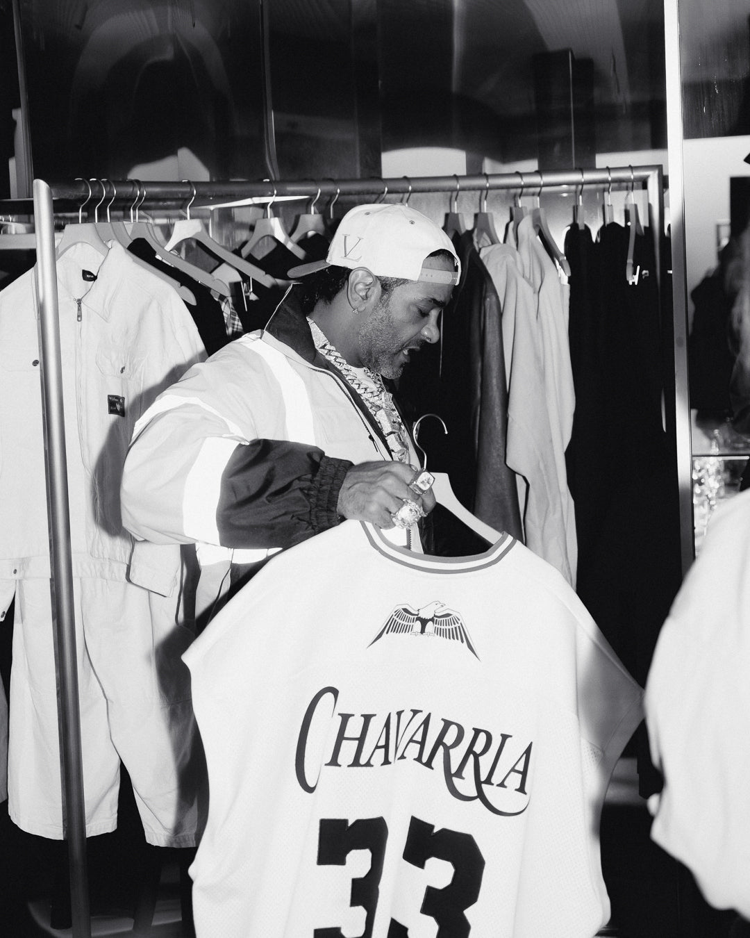 A person wearing incredibly styled clothes from ESSX NYC