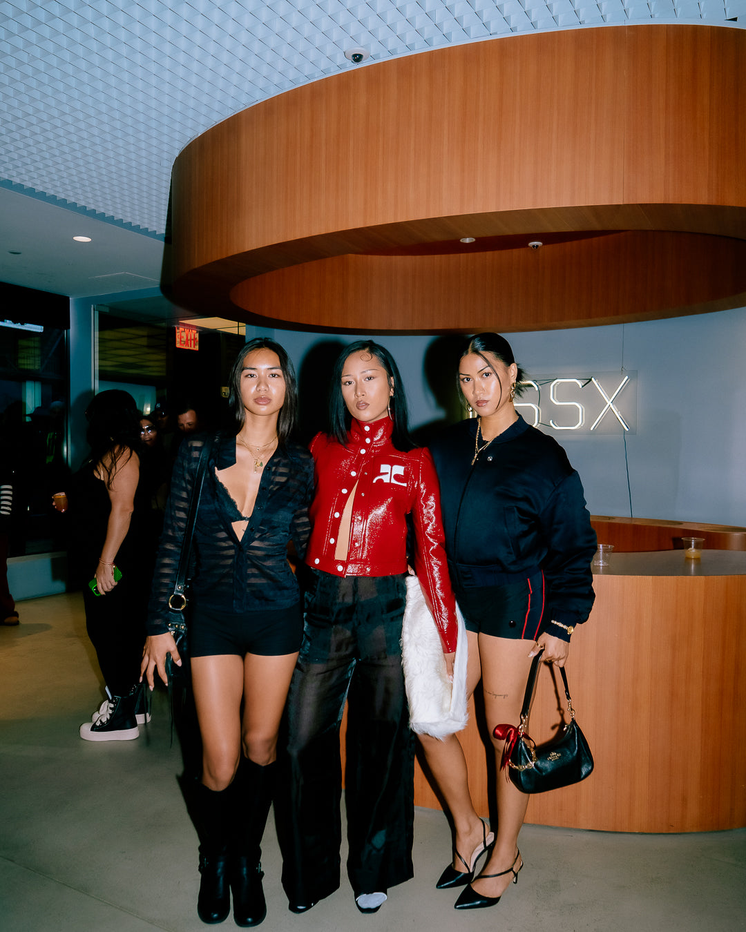 A person wearing incredibly styled clothes from ESSX NYC