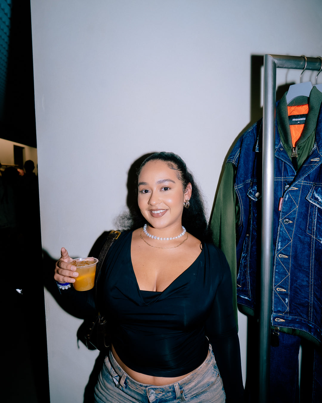 A person wearing incredibly styled clothes from ESSX NYC