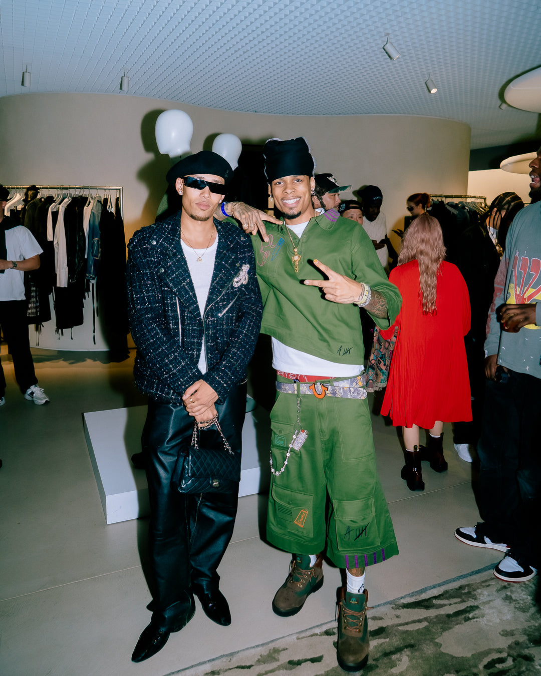 A person wearing incredibly styled clothes from ESSX NYC