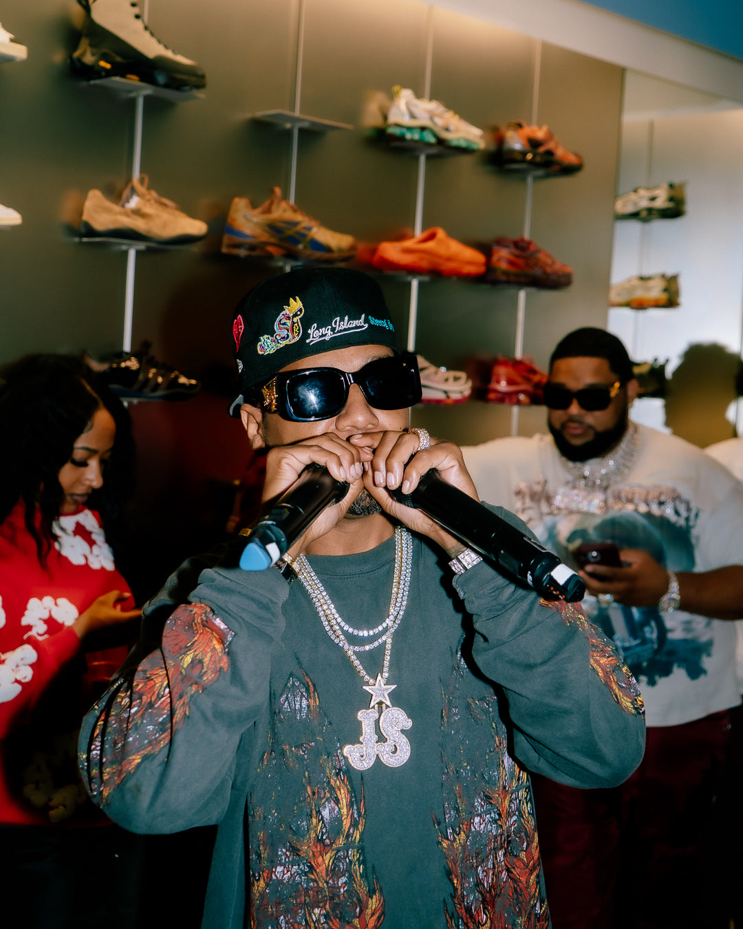 A person wearing incredibly styled clothes from ESSX NYC