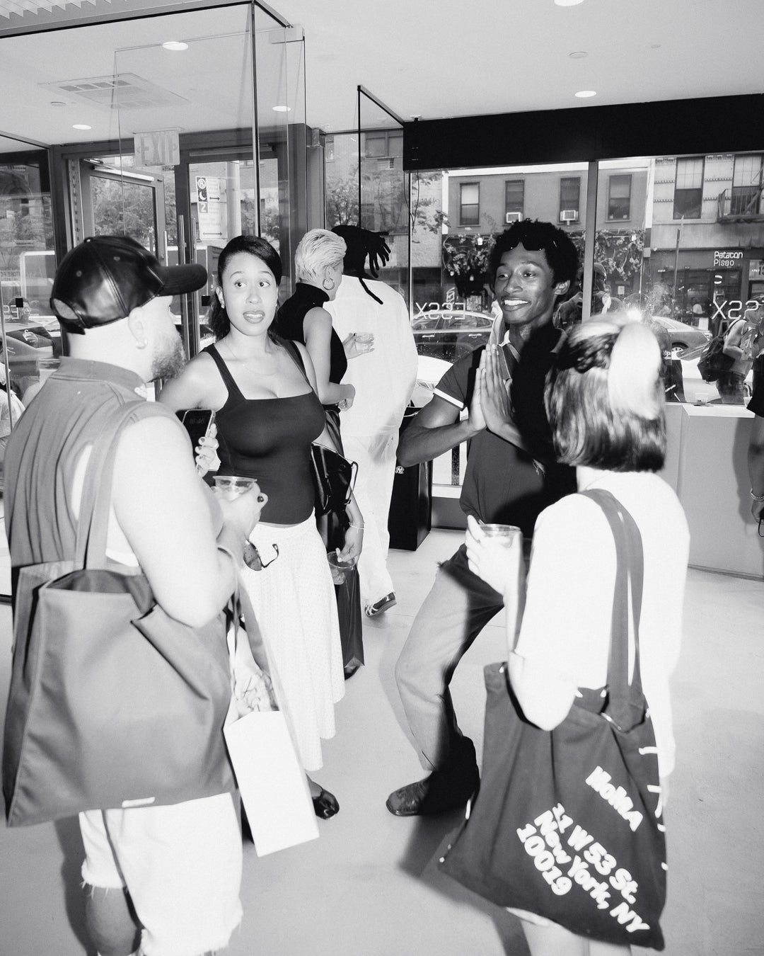 A person wearing incredibly styled clothes from ESSX NYC