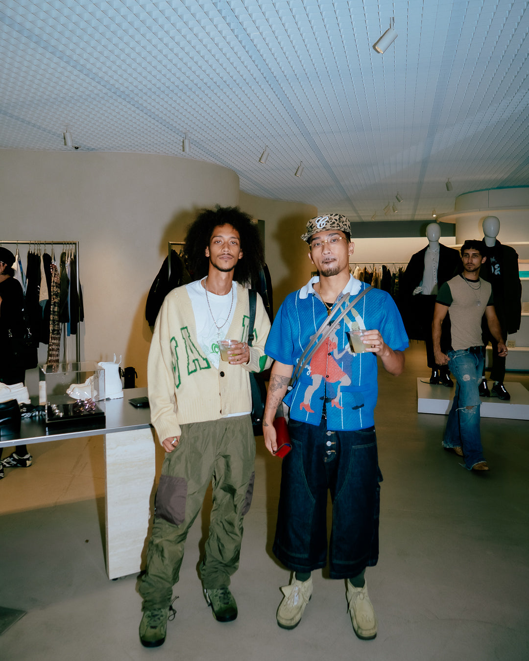 A person wearing incredibly styled clothes from ESSX NYC