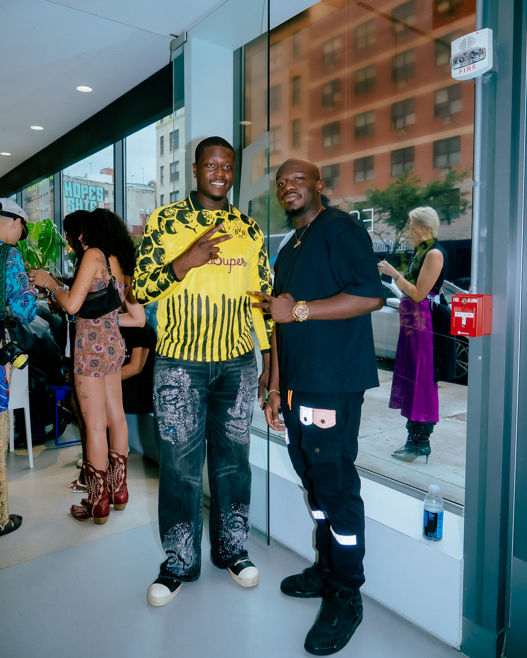 A person wearing incredibly styled clothes from ESSX NYC