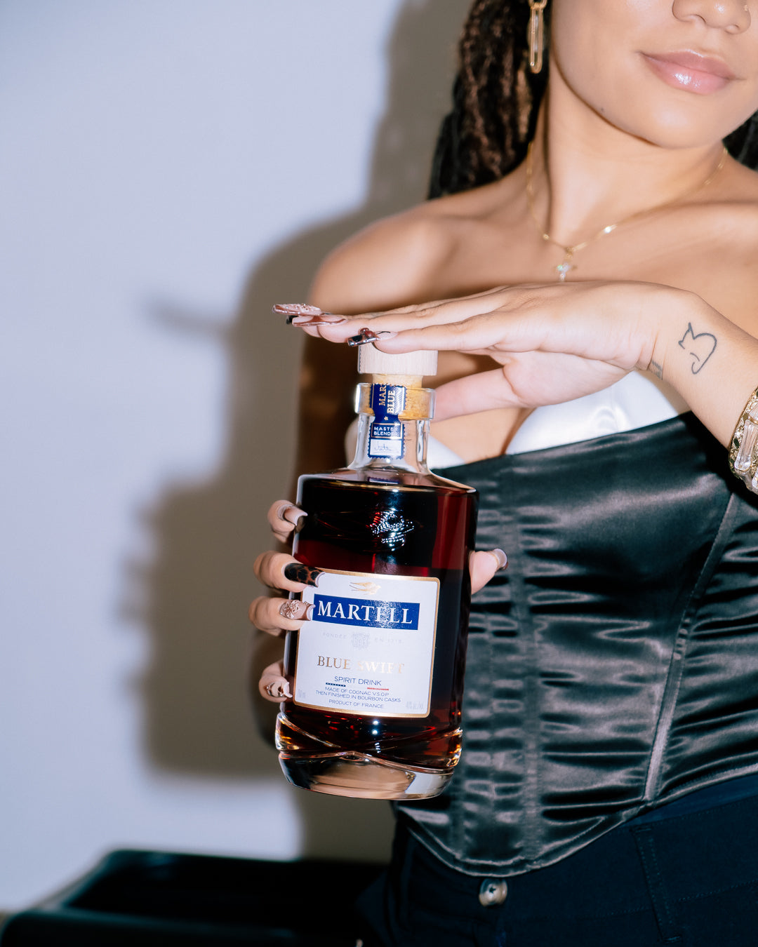 A person wearing incredibly styled clothes from ESSX NYC