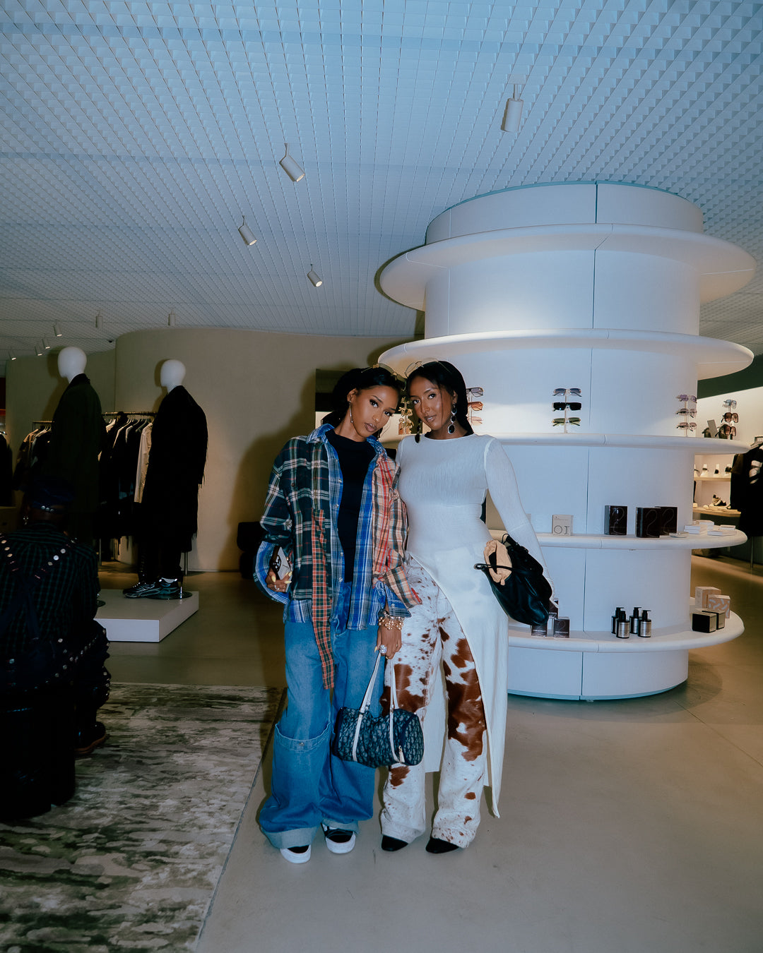 A person wearing incredibly styled clothes from ESSX NYC