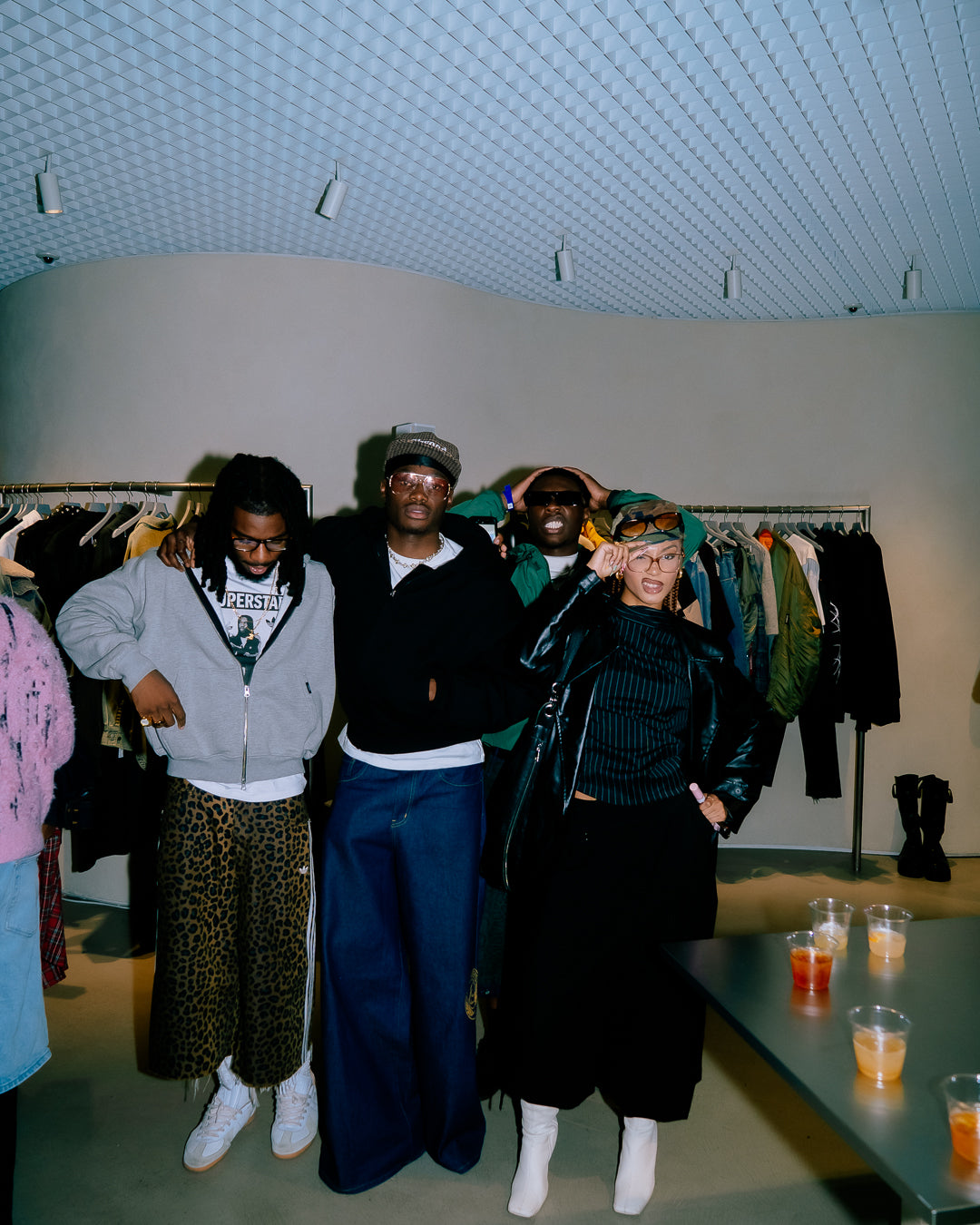 A person wearing incredibly styled clothes from ESSX NYC