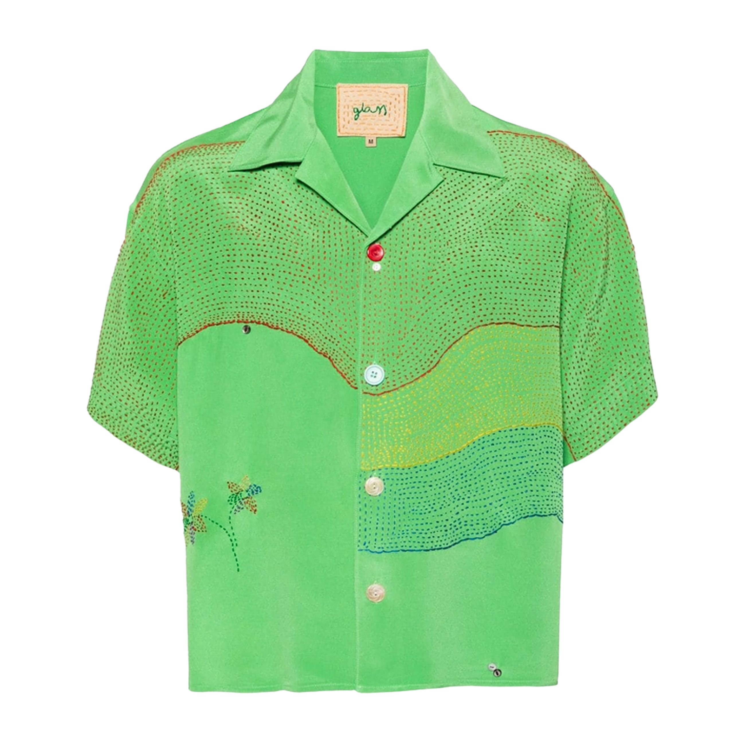 Glass Cypress Green Curves Shirt Green 8430