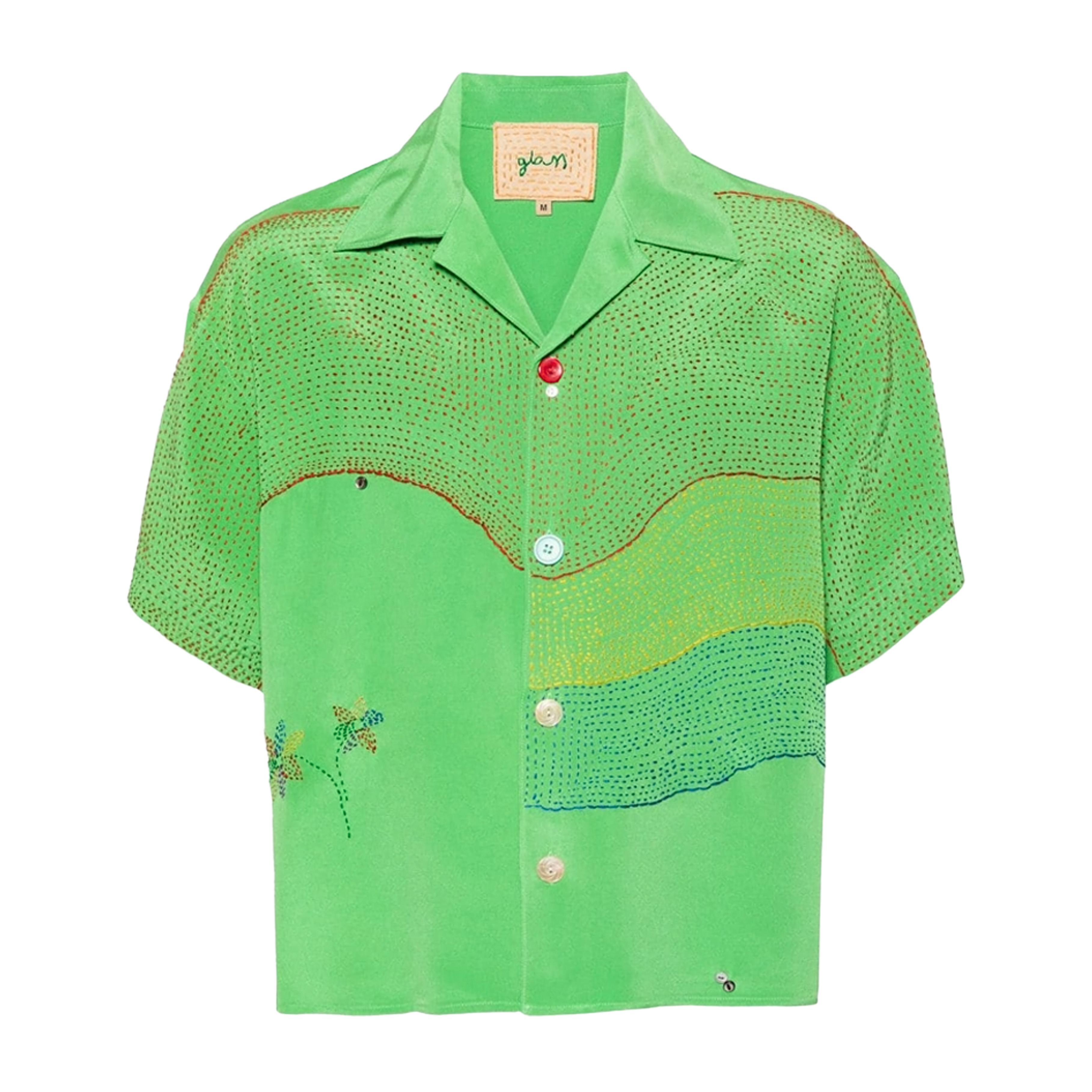 Glass Cypress Green Curves Shirt Green 8430