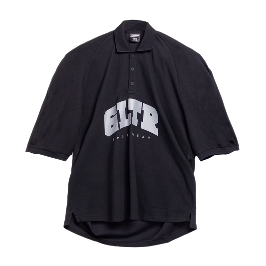 JPG X SHAYNE OLIVER JERSEY POLO WITH GRAPHIC PRINT BLACK