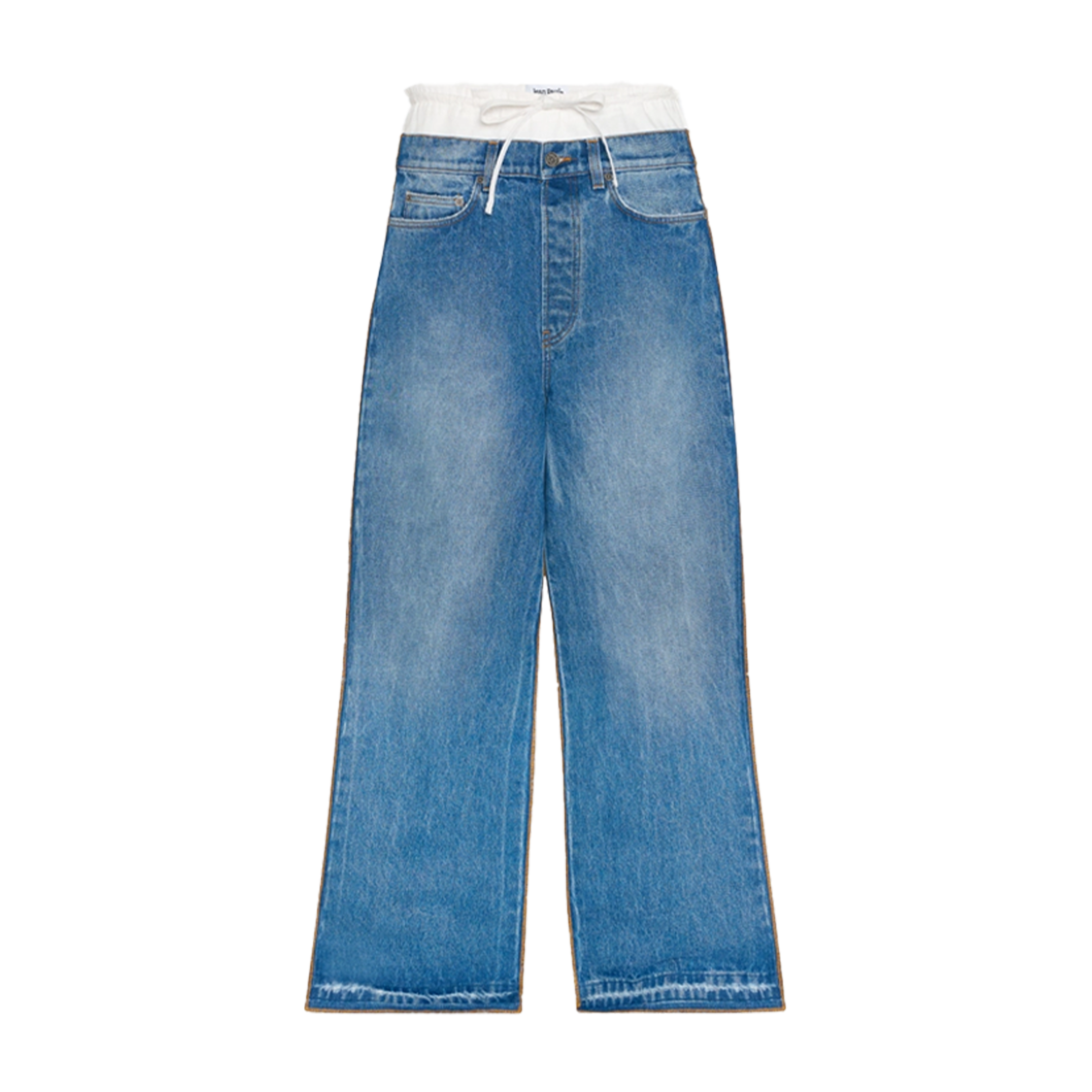 Jean Paul Gaultier Cotton Jean With Denim Details White 7749