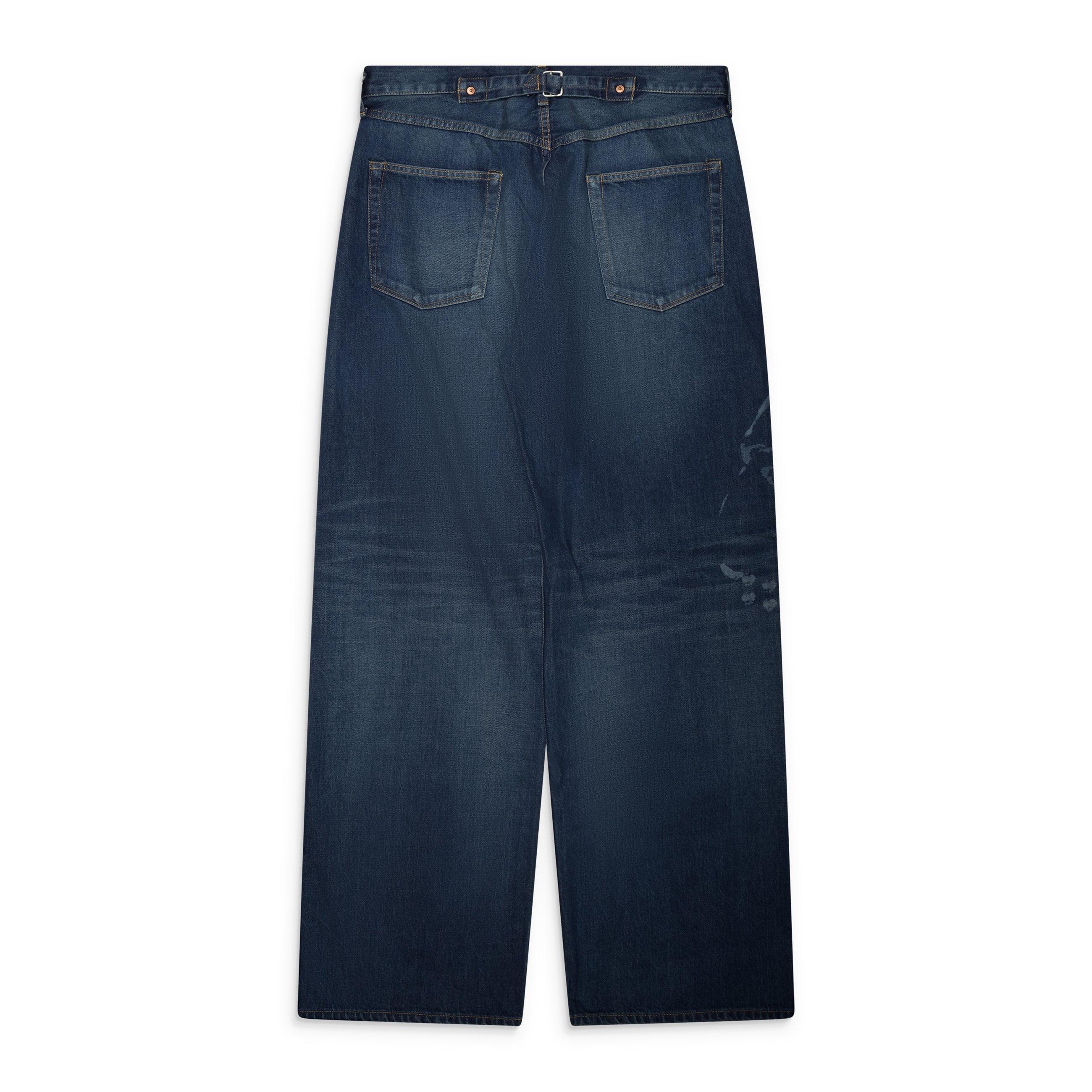 Junya Watanabe Man Straight-Leg AC/DC Print Jeans Blue — view 3