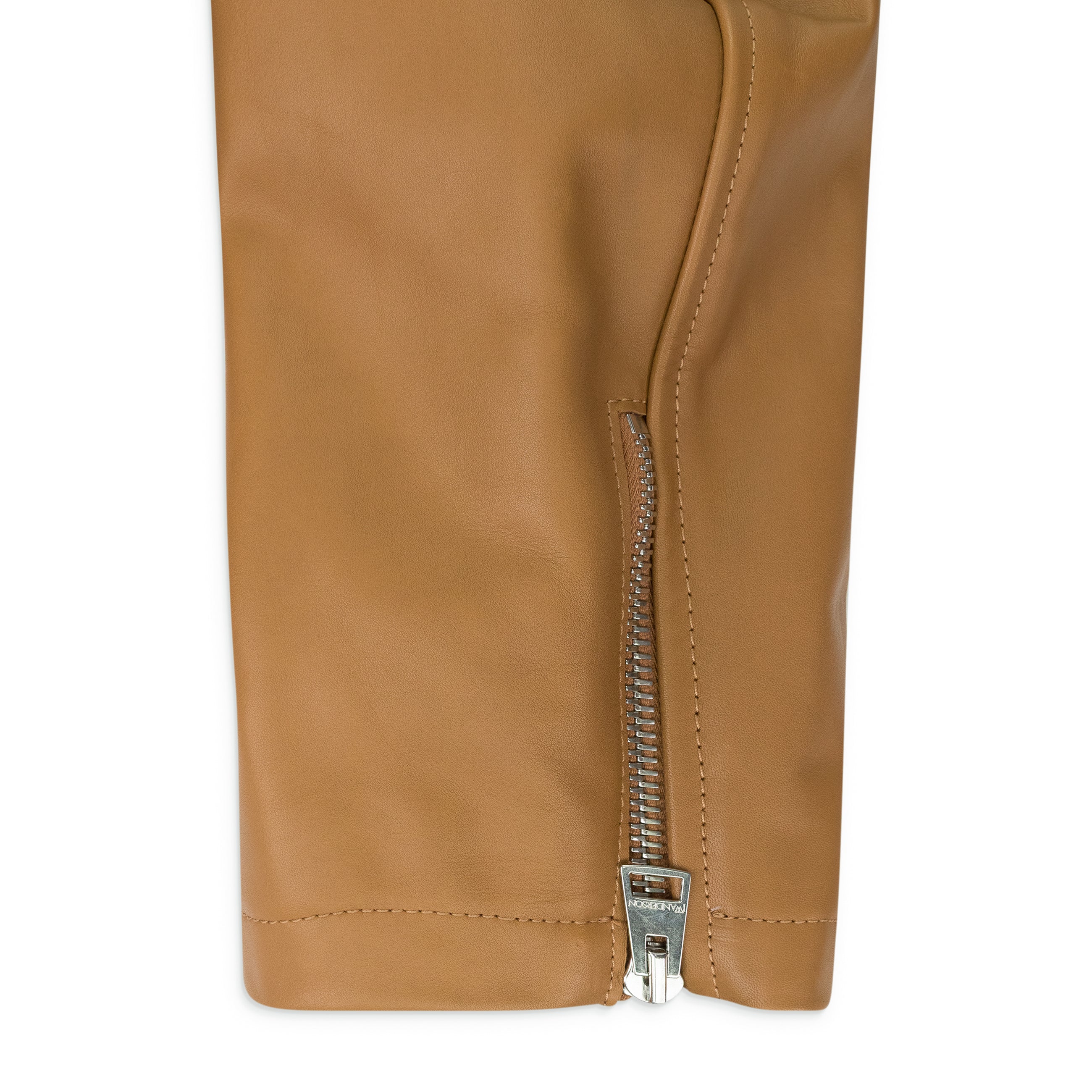 JW Anderson Curved Hem High Neck Jacket Beige