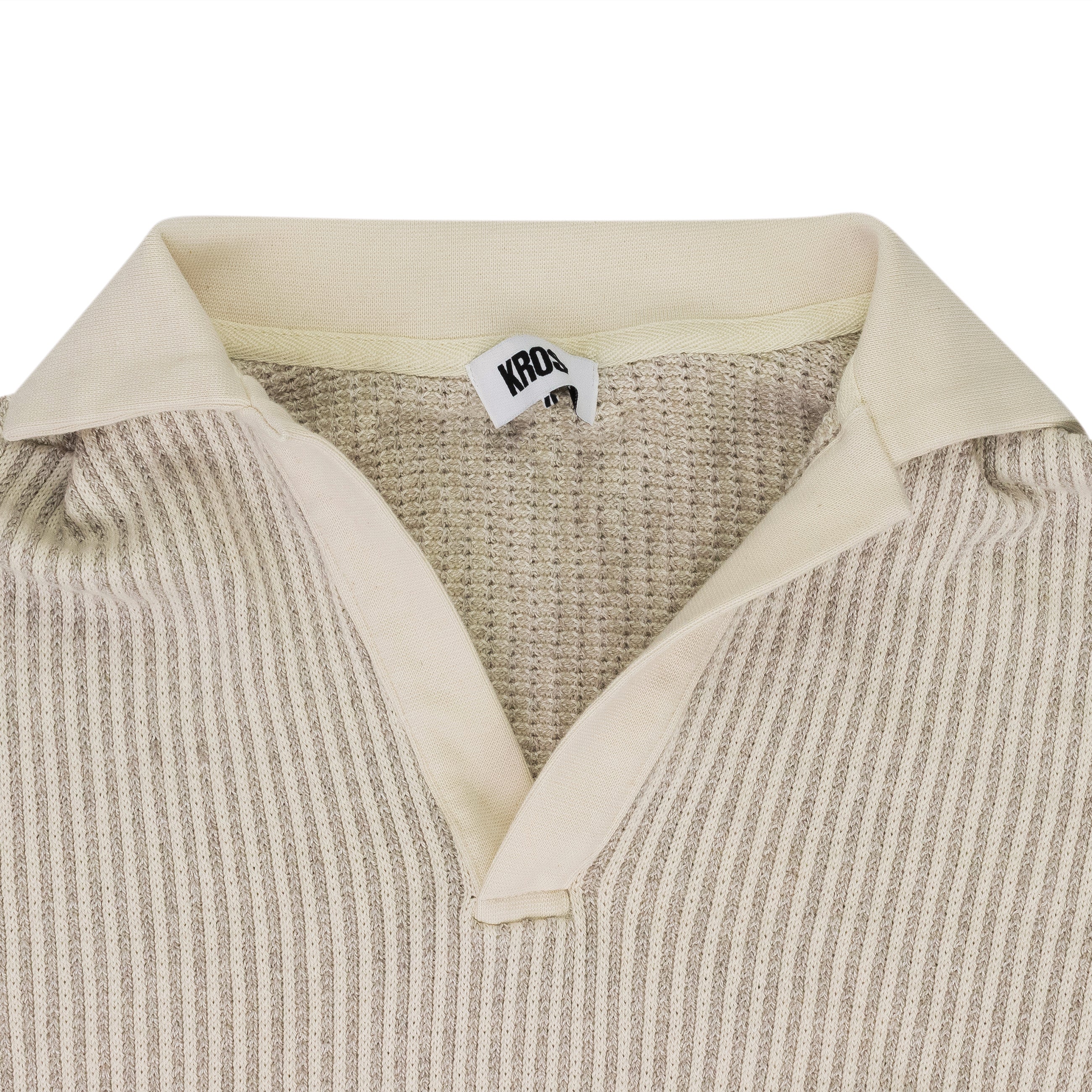 Krost Striped Short Sleeve Polo Egret