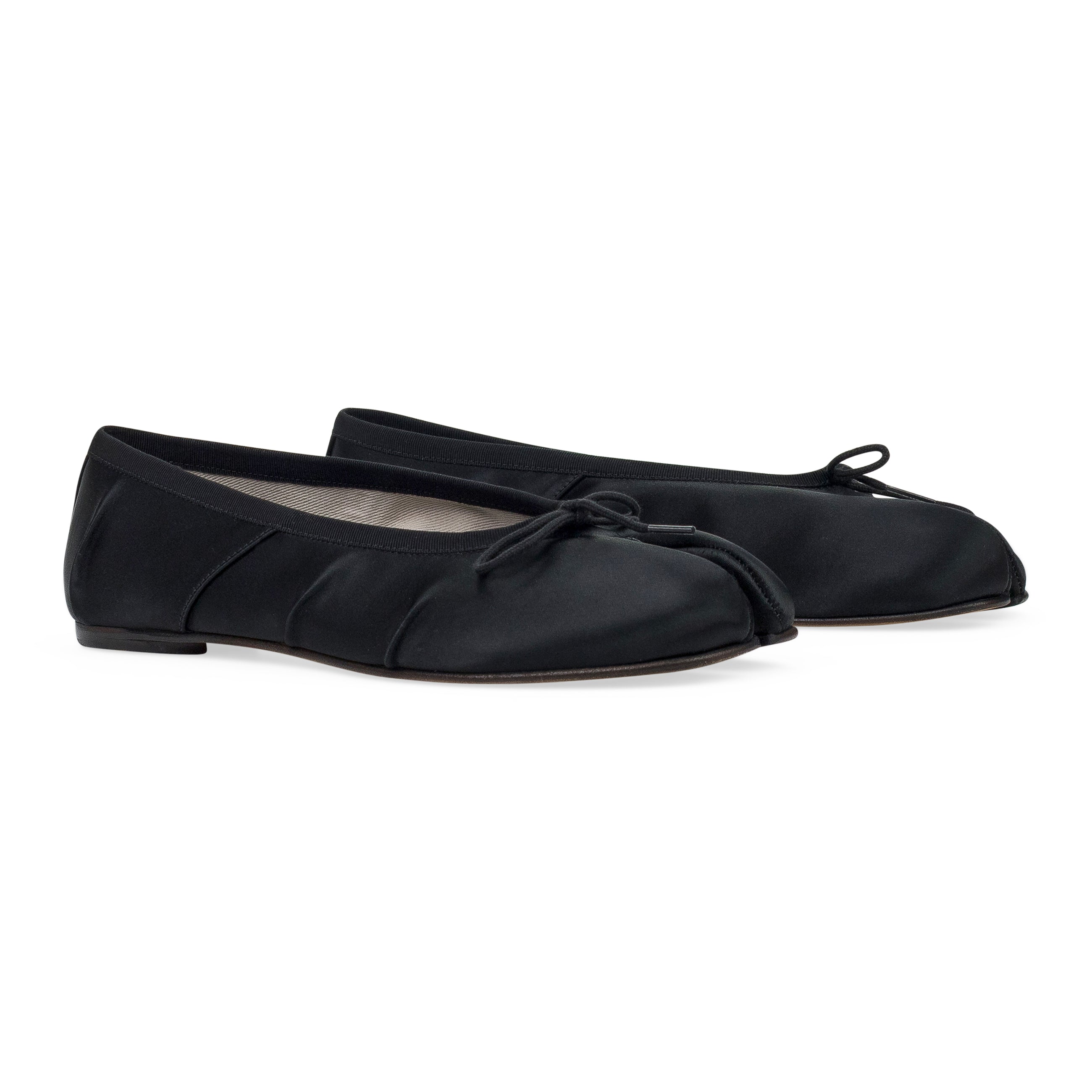 Maison Margiela Satin Tabi Ballerina Black