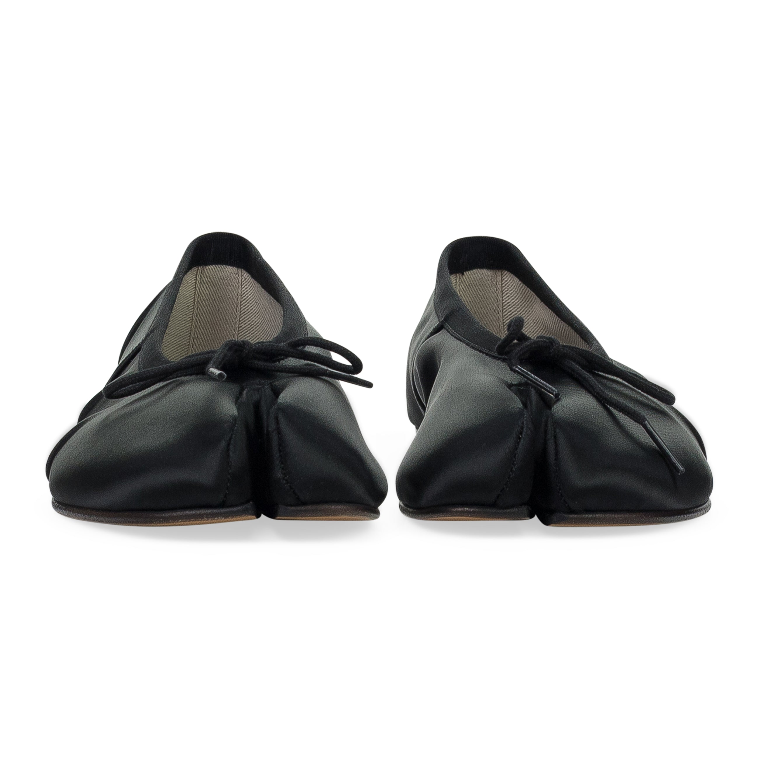 Maison Margiela Satin Tabi Ballerina Black