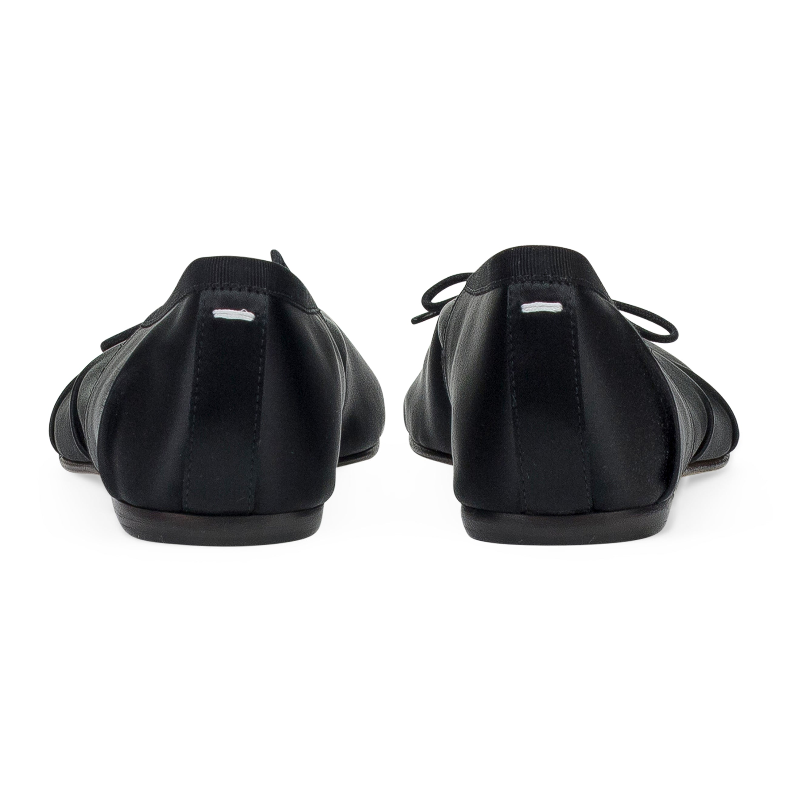 Maison Margiela Satin Tabi Ballerina Black