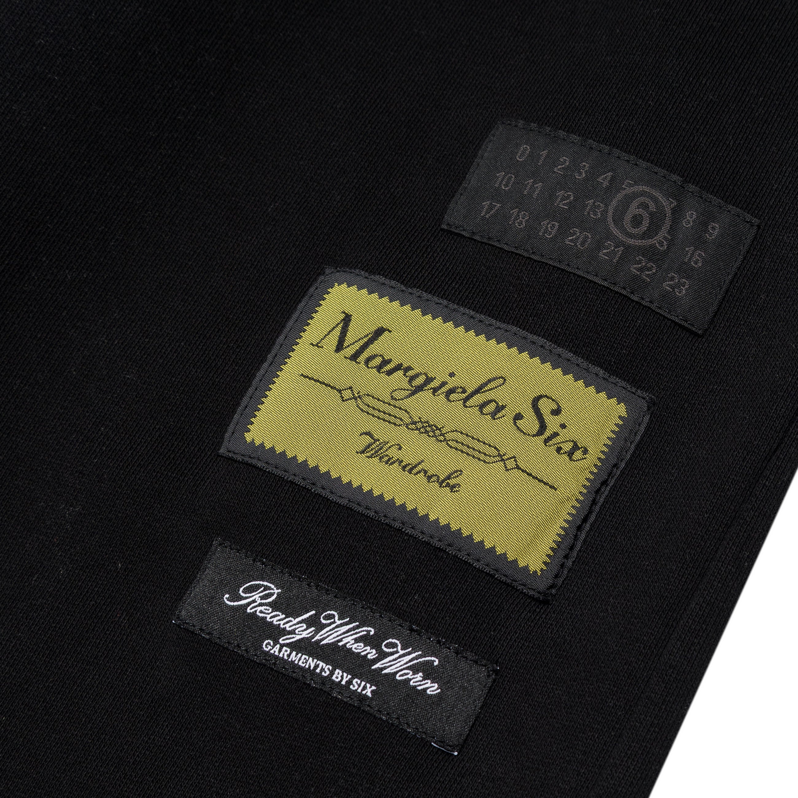 MM6 Maison Margiela Wide Leg Sweatpants With Labels Black