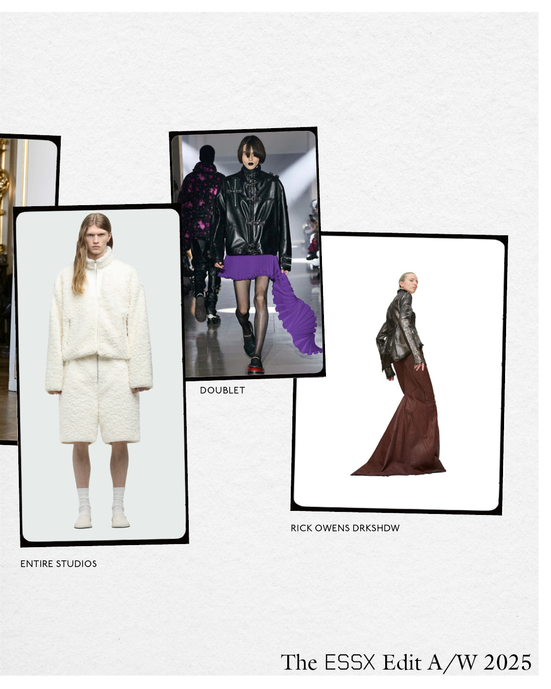 A person wearing incredibly styled clothes from ESSX NYC