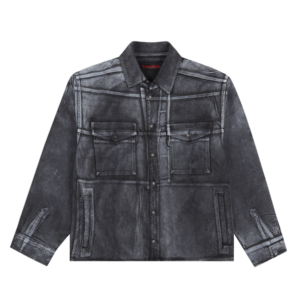 ジャケット・アウター Ottolinger Black Oversized Denim Jacket Ottolinger Black Oversized Denim Painted Jacket Ottolinger