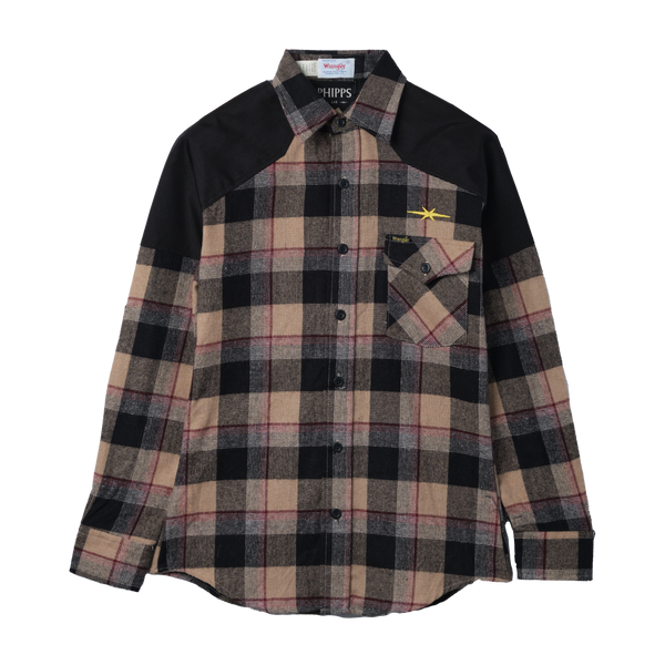 PHIPPS Deadstock Vintage Flannel Shirt With Nylon Applique Multi