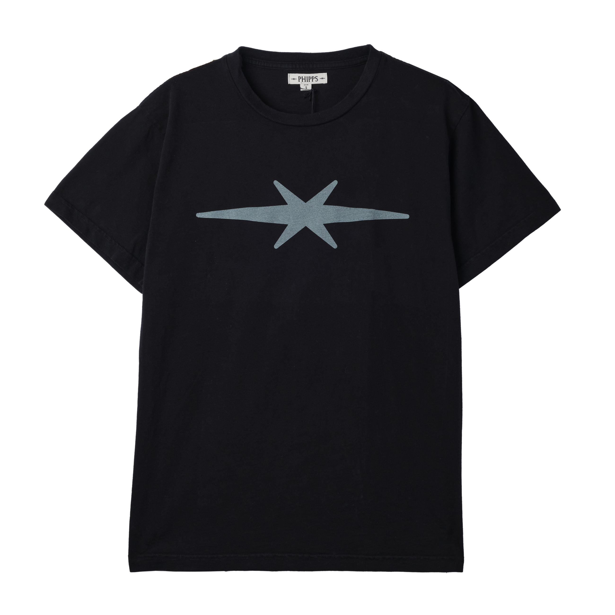 PHIPPS Boxy Fit Star Logo T-Shirt Black 7925