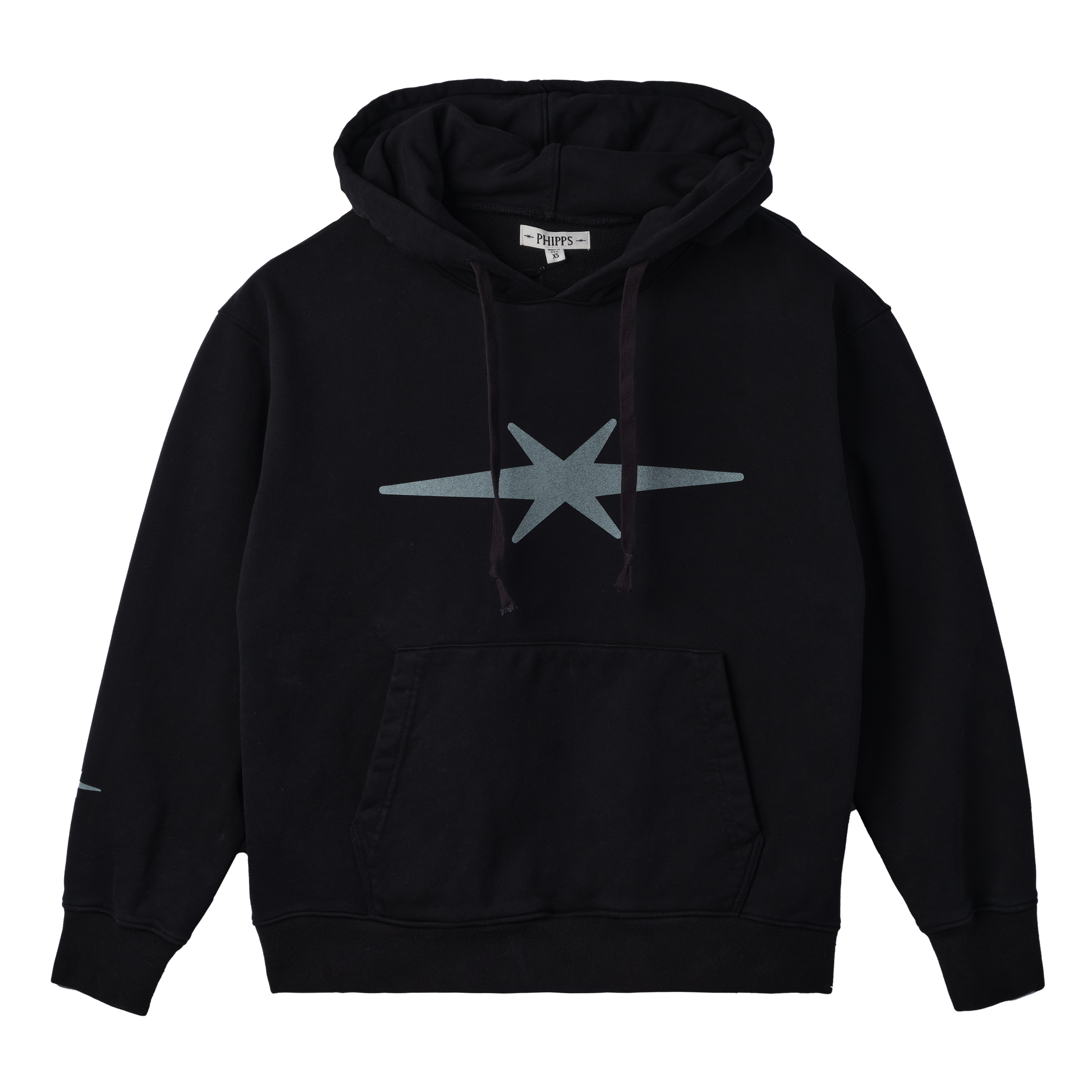 PHIPPS Star Logo Hoodie Black 7919