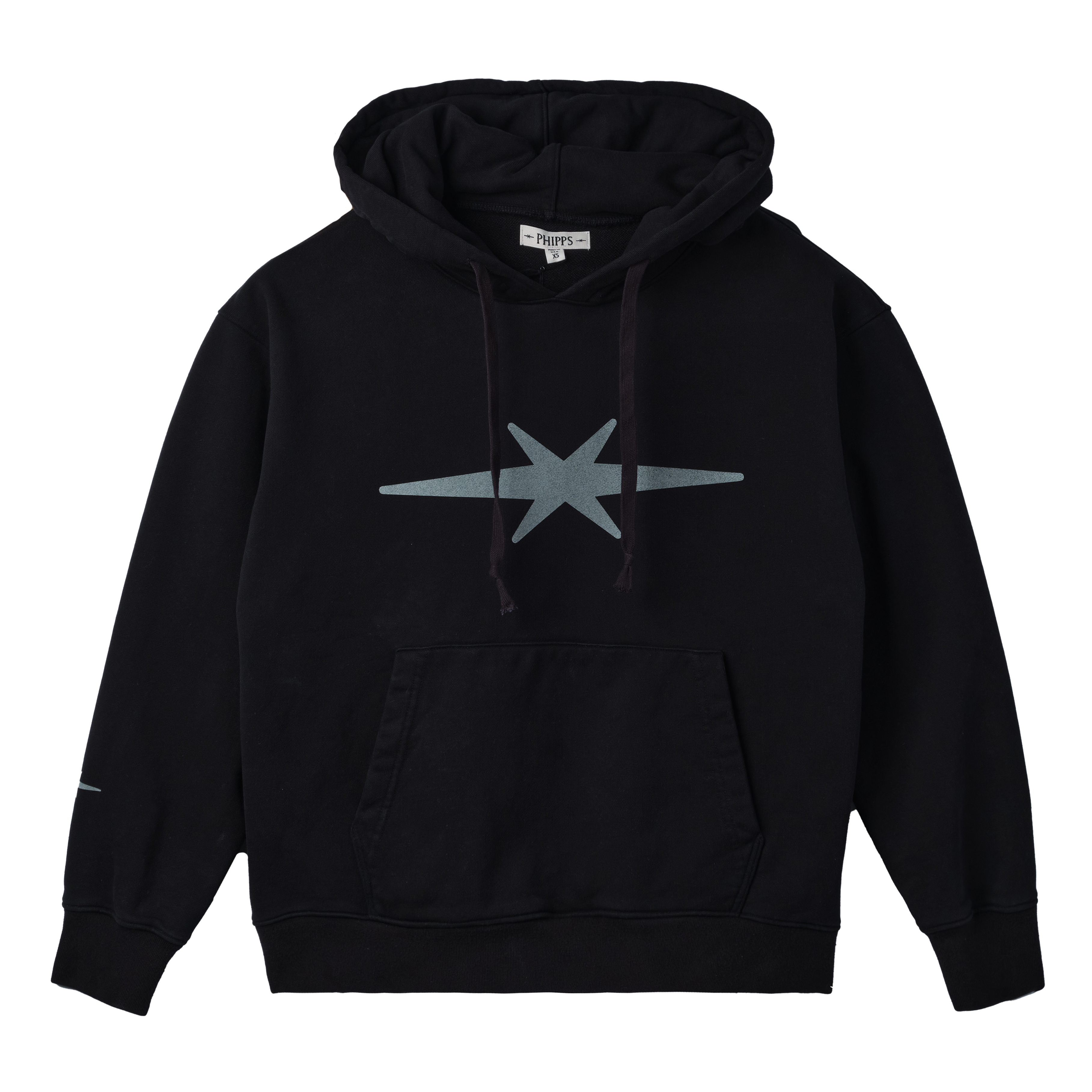 PHIPPS Star Logo Hoodie Black 7919