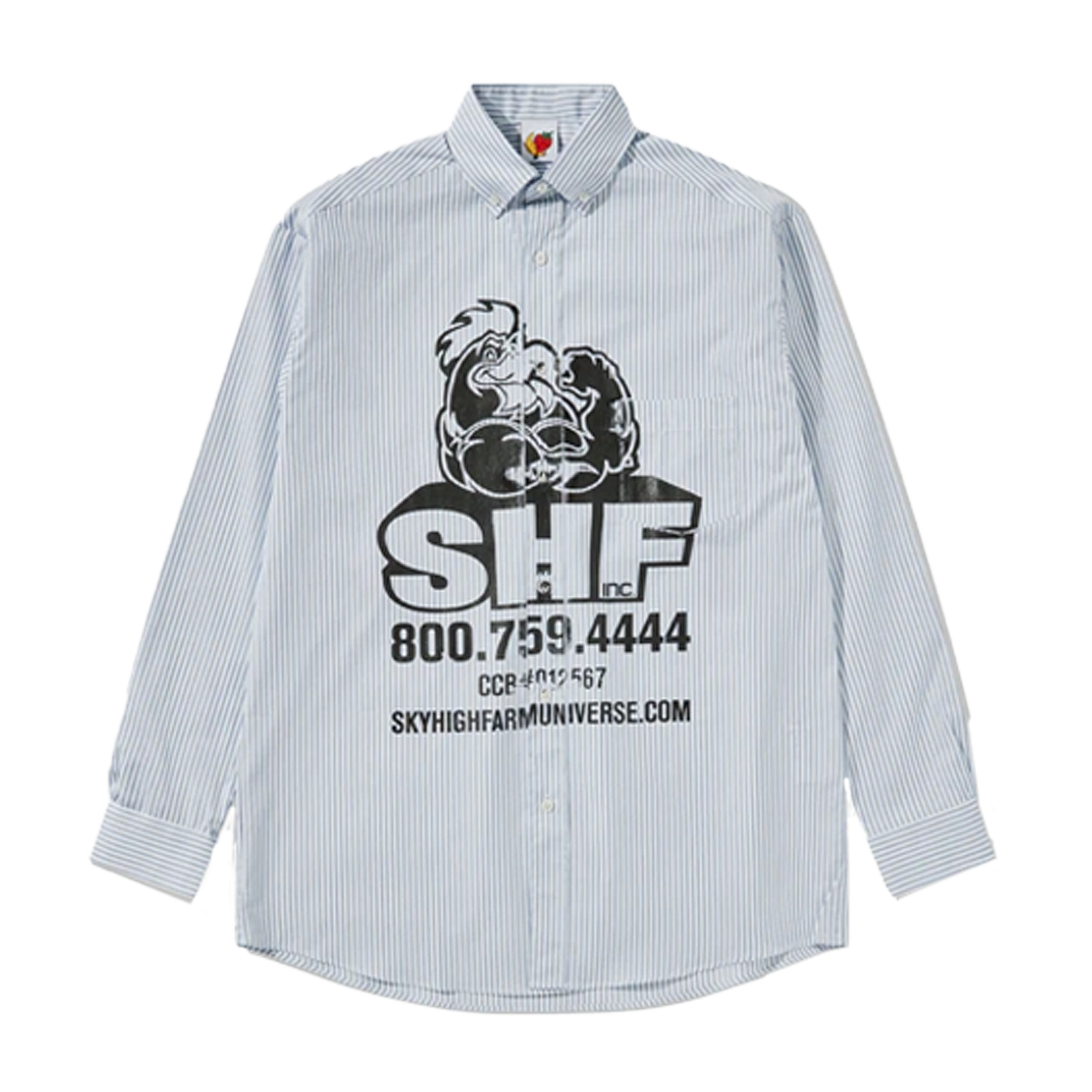 Sky High Farms Shf Chicken Button Down Shirt Blue 6946