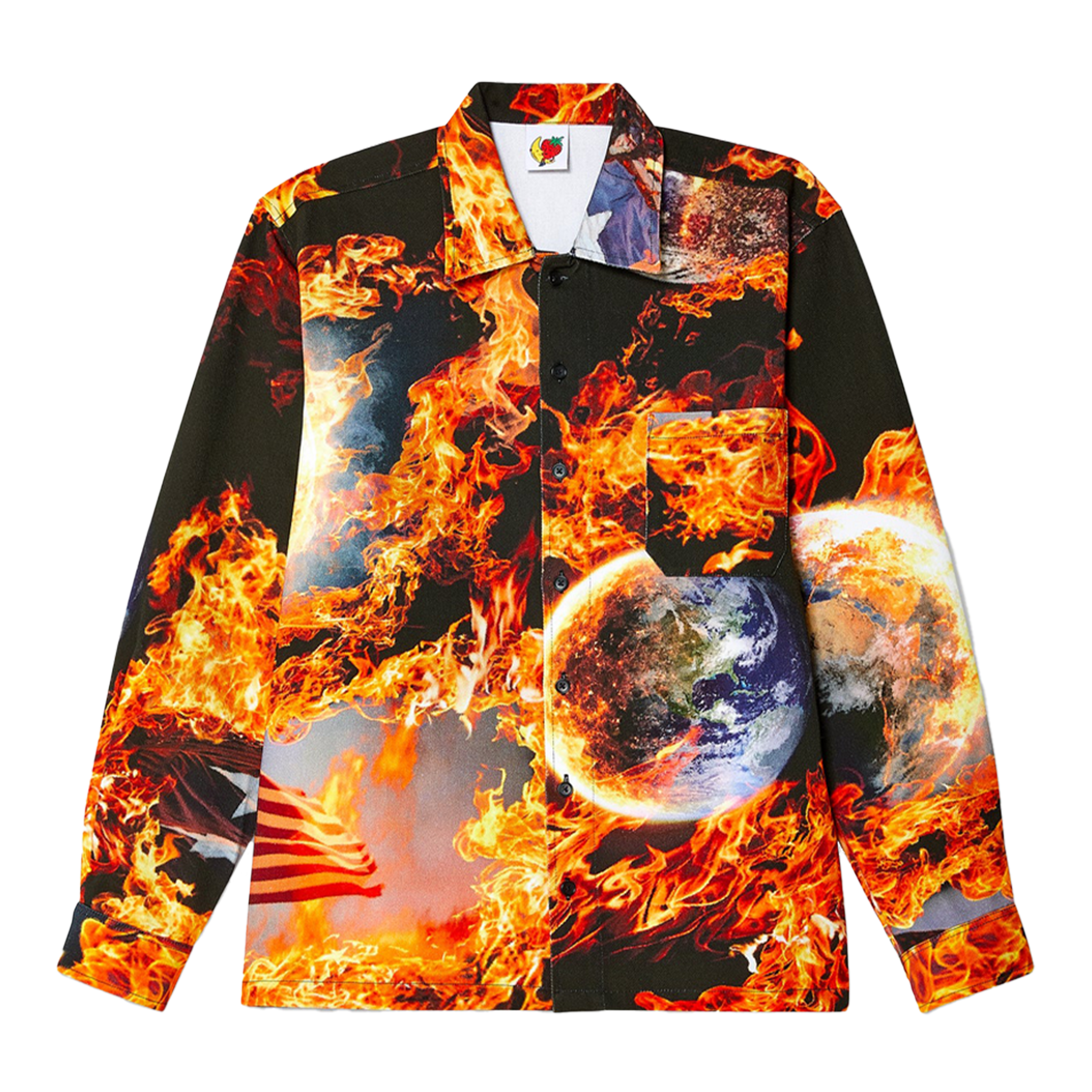 Sky High Farms World Is Burning Work Shirt Multi-Color 6951