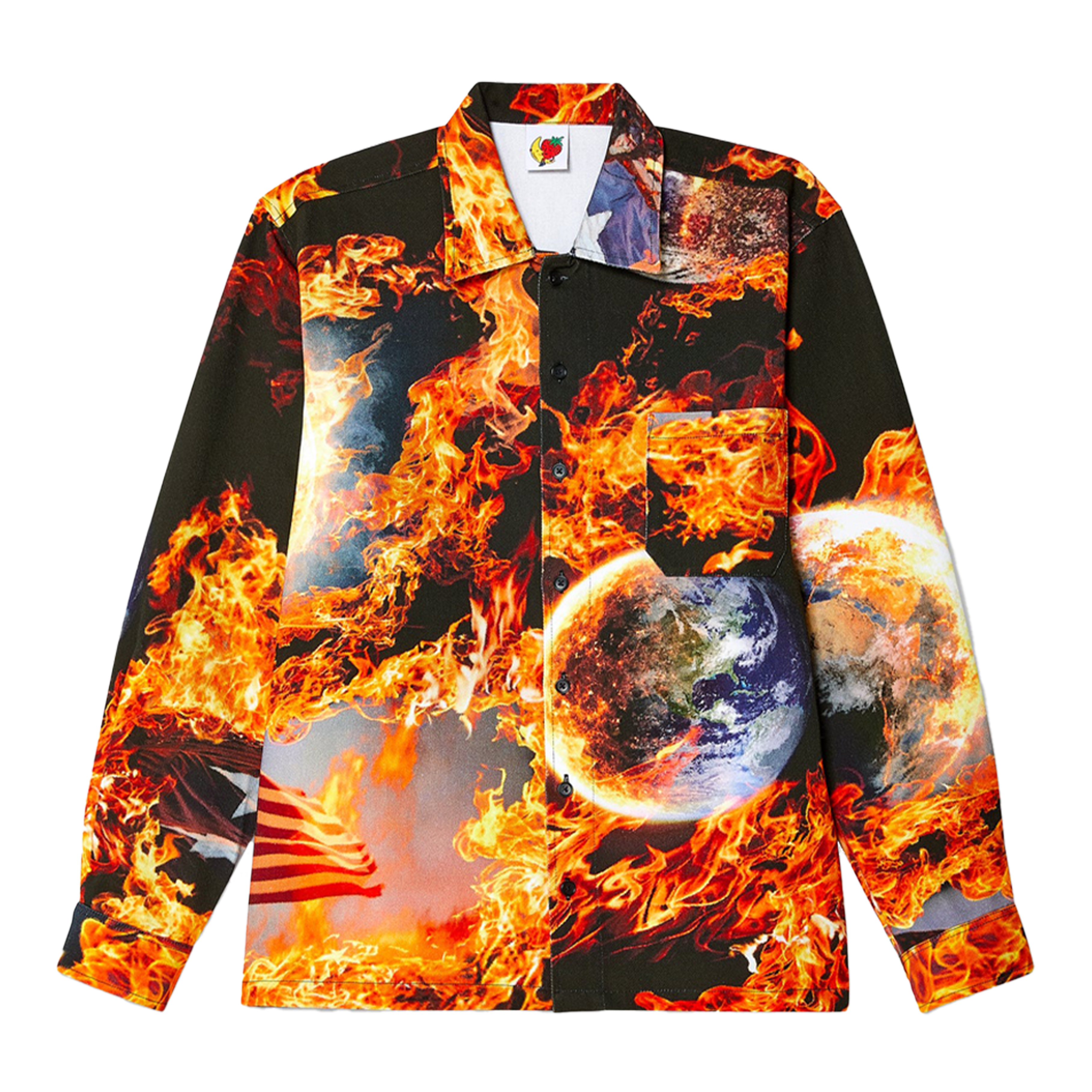 Sky High Farms World Is Burning Work Shirt Multi-Color 6951