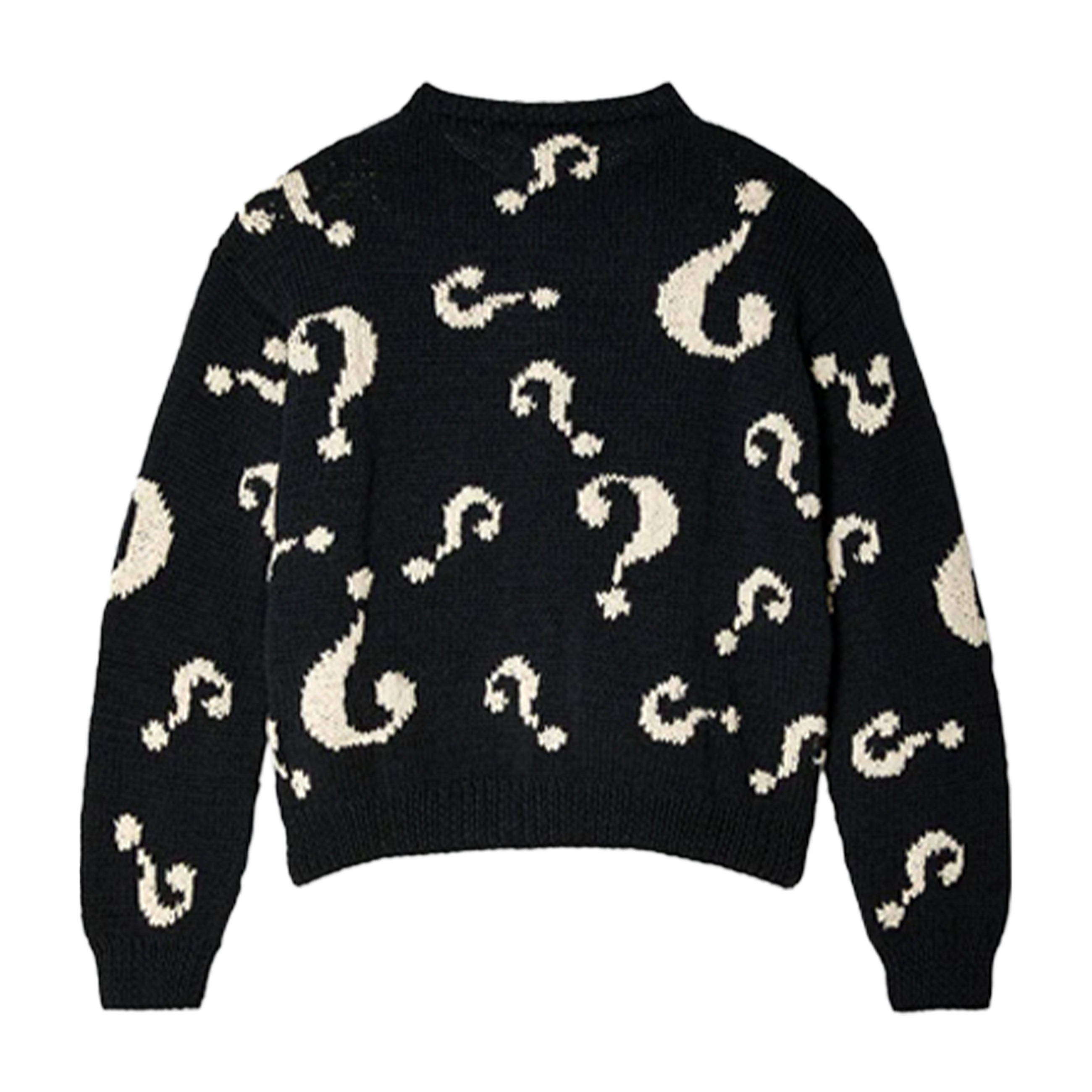 Sky High Farms Question Mark Hand-Knit Cardigan Black 6964