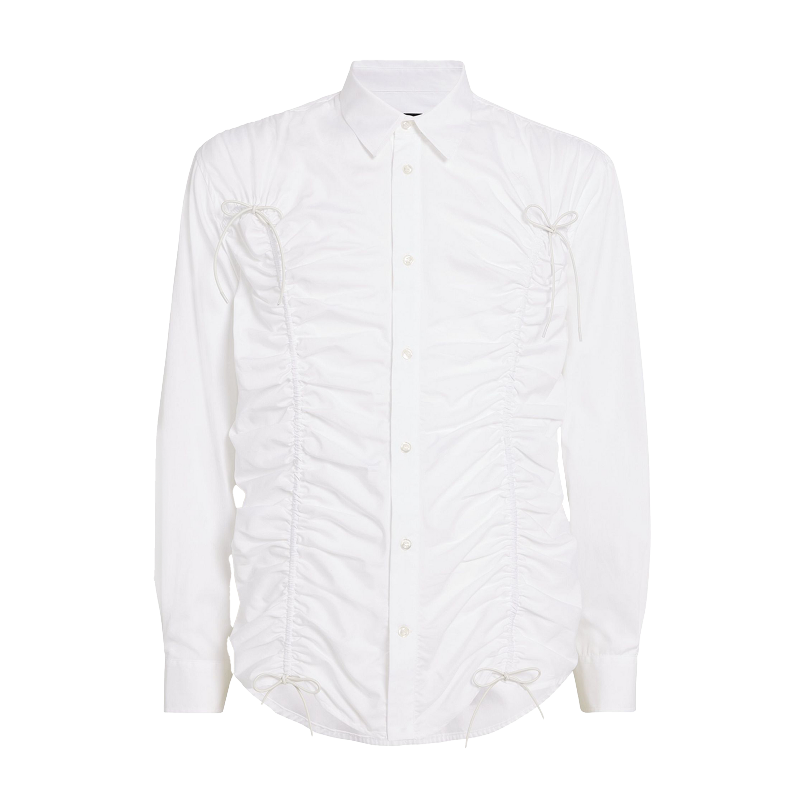 Simone Rocha Classic Fit Shirt With Ruching White 6168