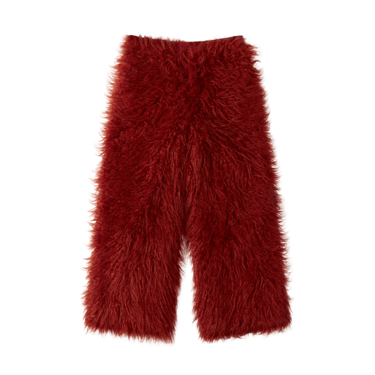 UNDERCOVER WOMENS WOOL PANTS BORDEAUX RED