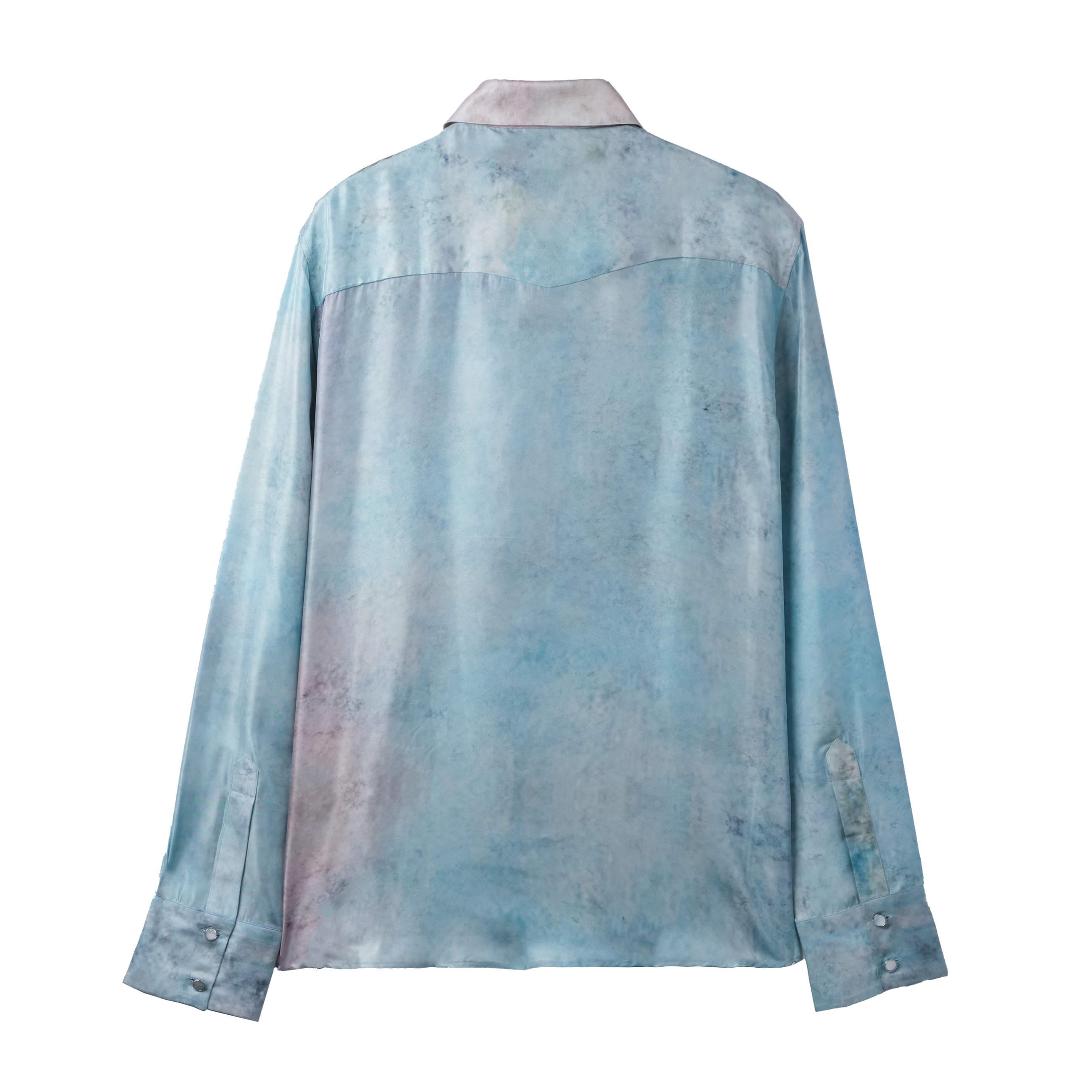 Winnie Matthew Shirt Light Blue Pastel Strokes Print Blue 9394