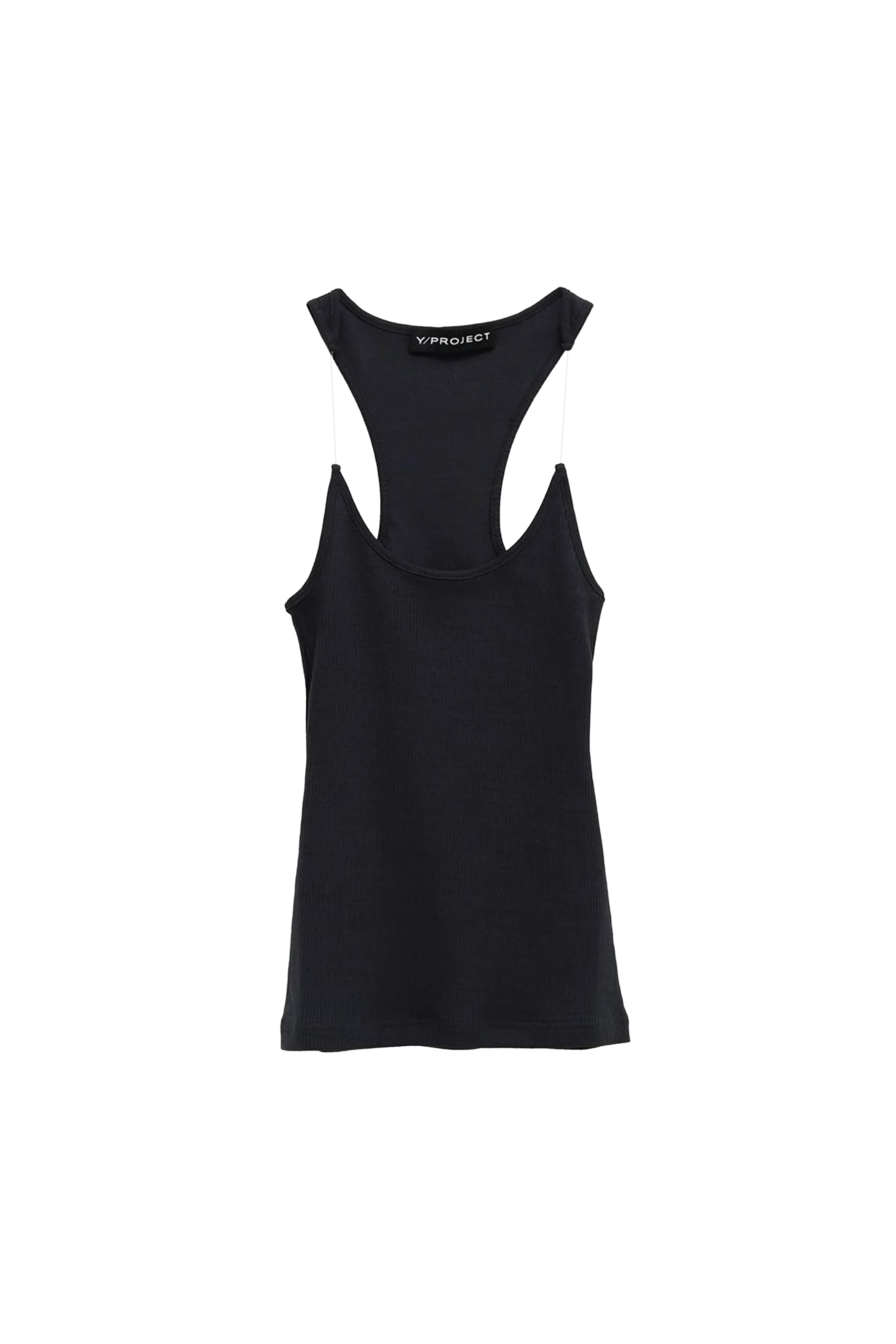 Y/PROJECT Invisible Strap Tank Top Black 7265