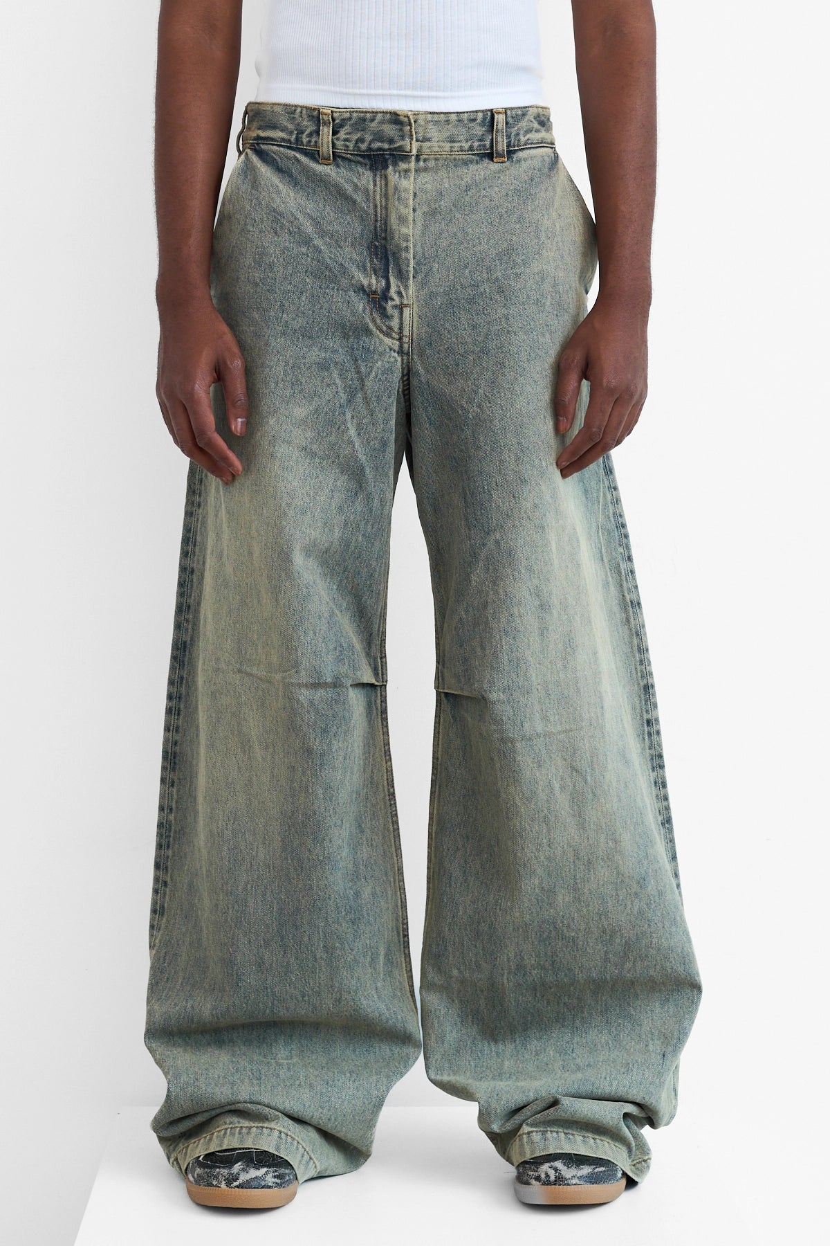 Entire Studios Washed Denim Jeans Surface Wave – ESSXNYC