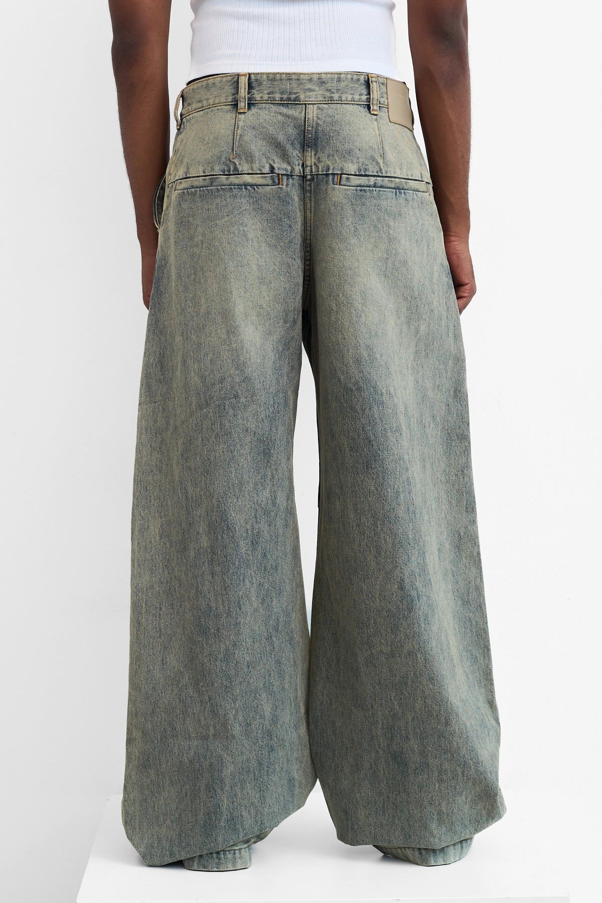 Entire Studios Washed Denim Jeans Surface Wave 6