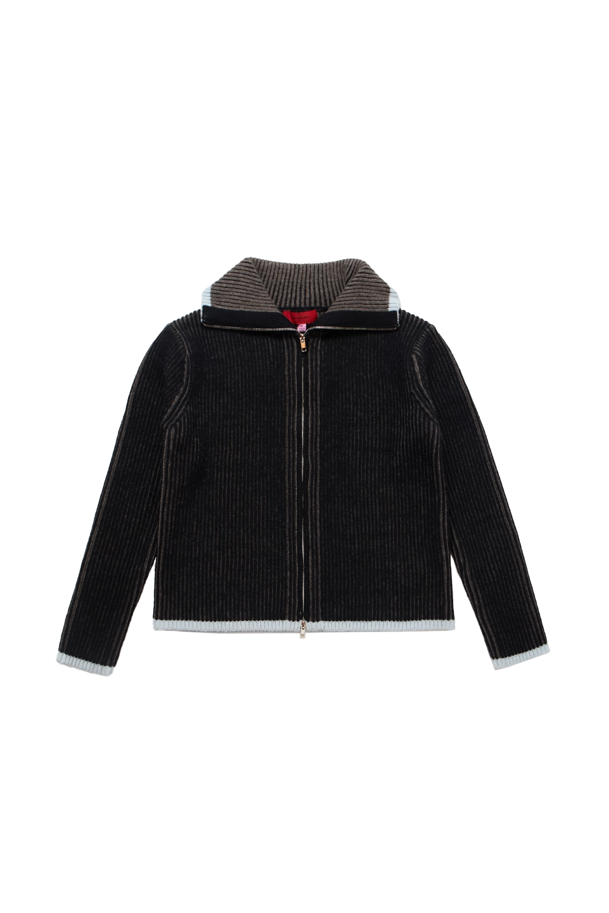 Eckhaus Latta Huddle Zip Sweater Blackbird 1